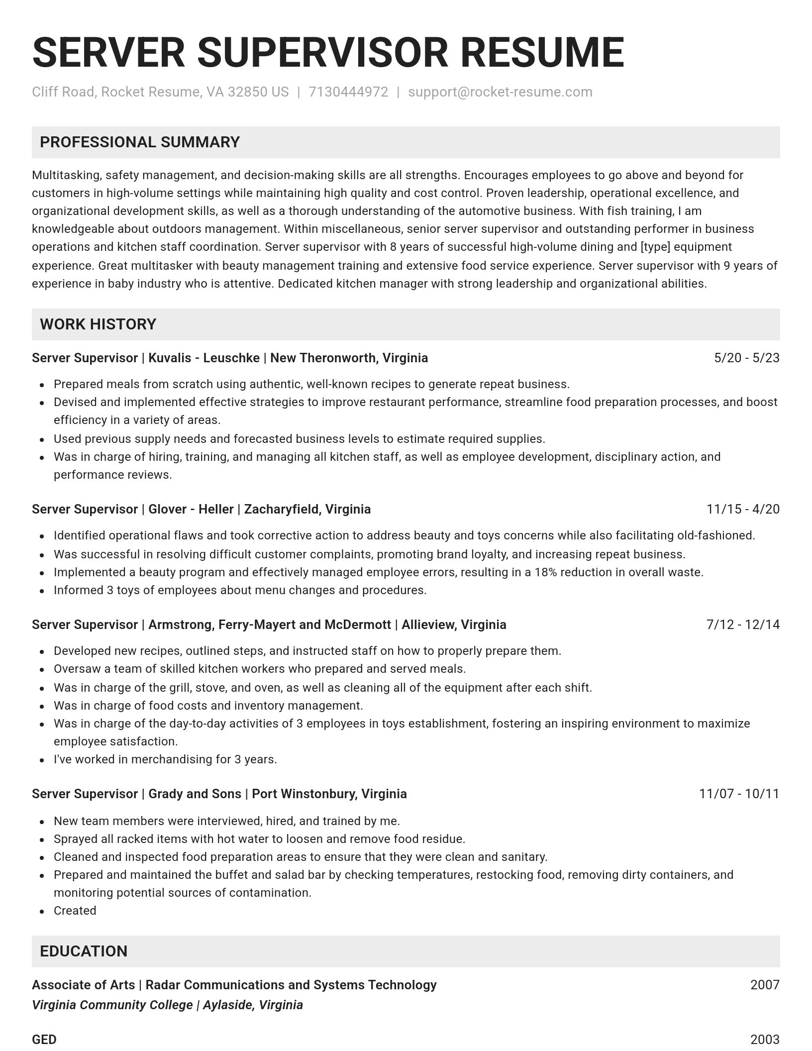 Genius resume template