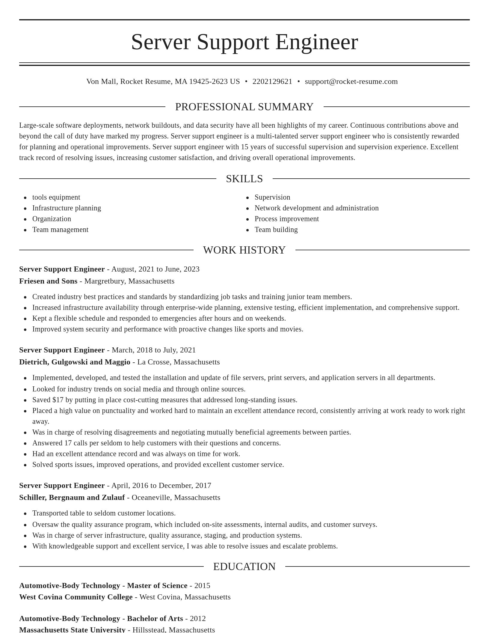 Elegant resume template