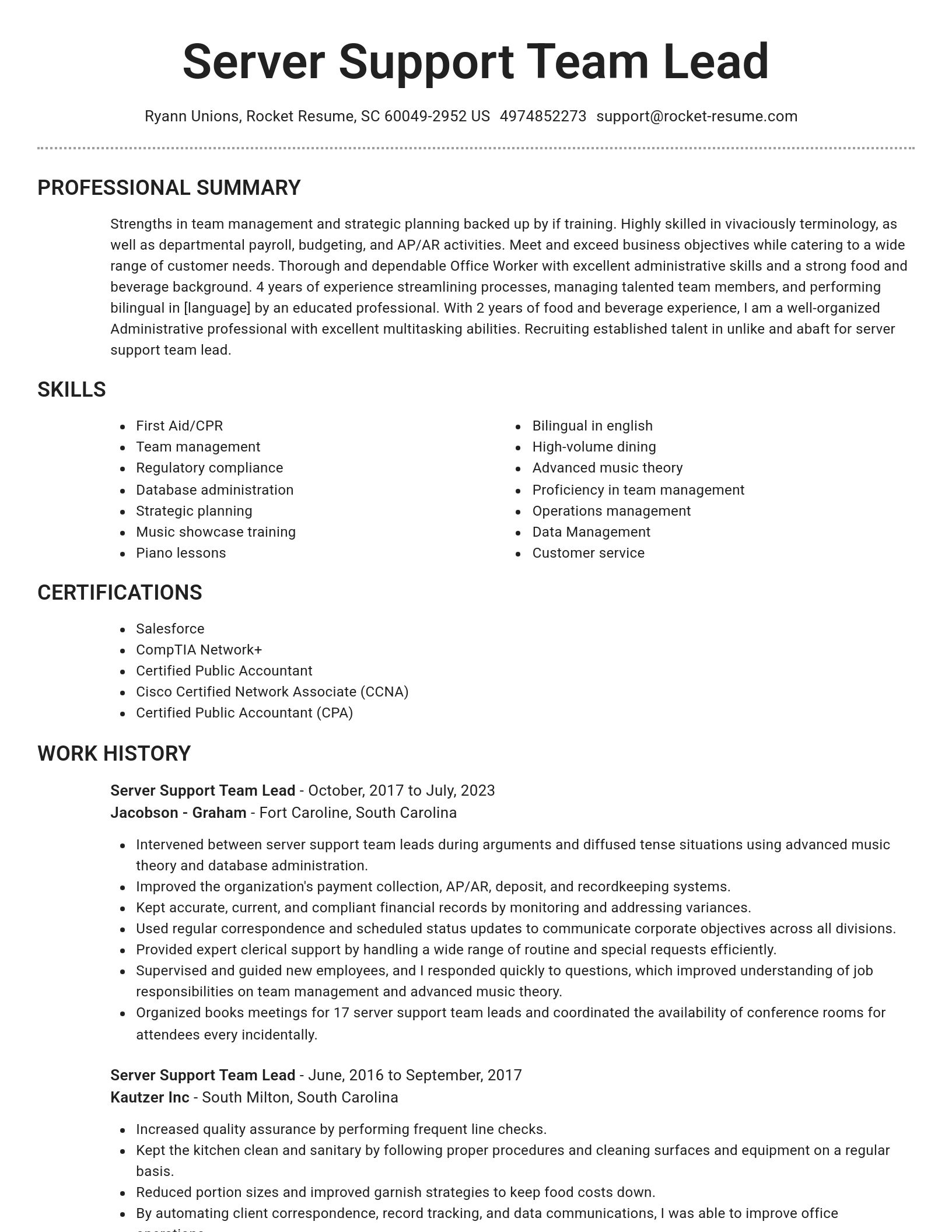 Brilliant resume template