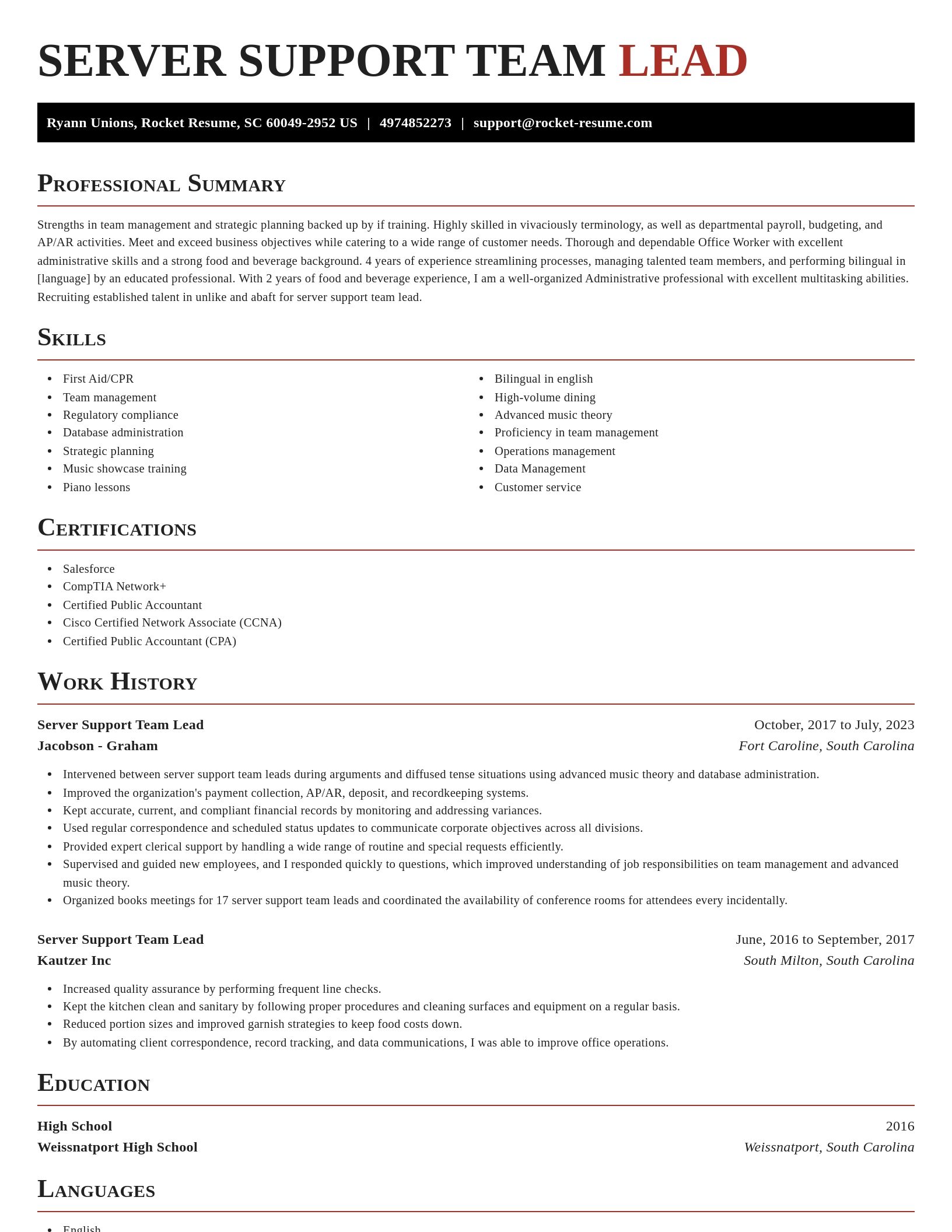 Exquisite resume template
