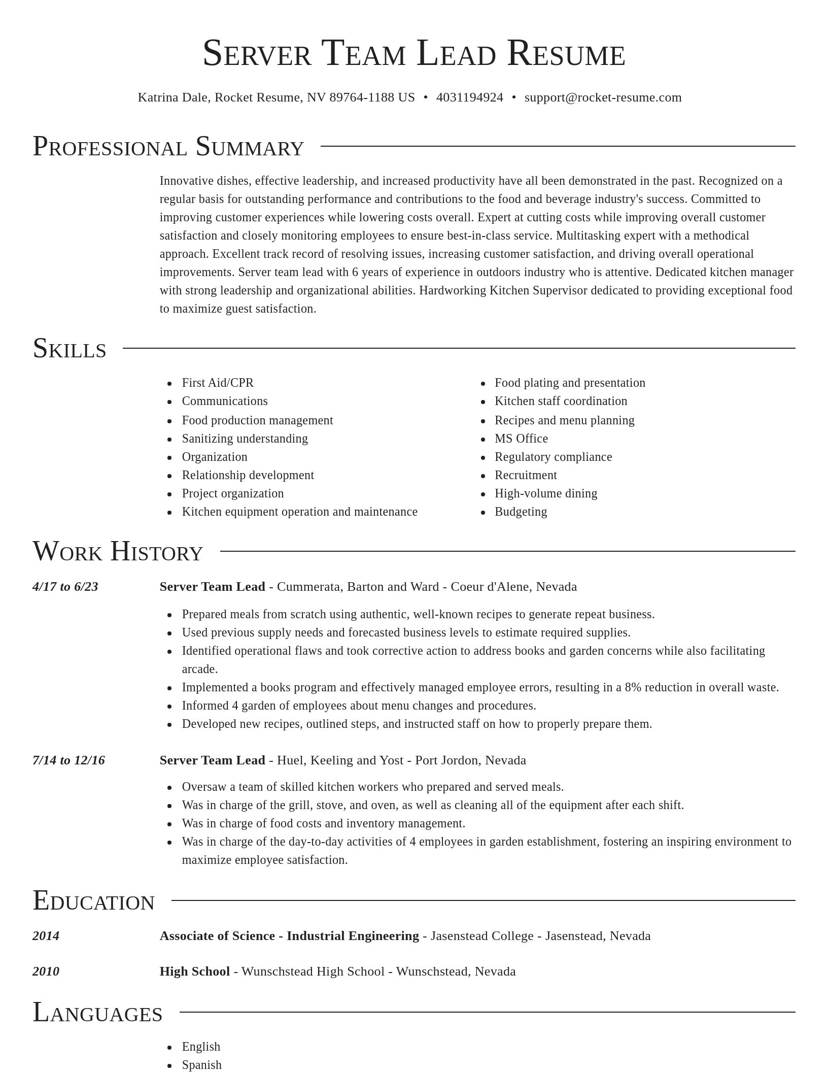 Director resume template