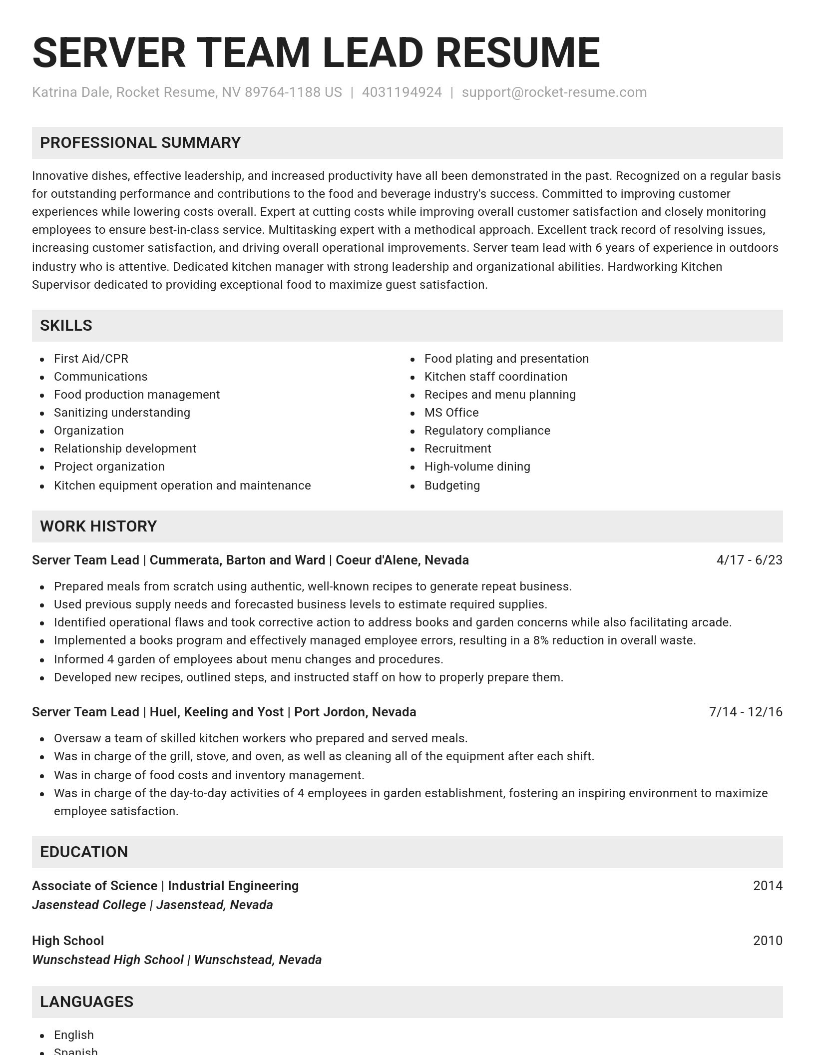 Genius resume template
