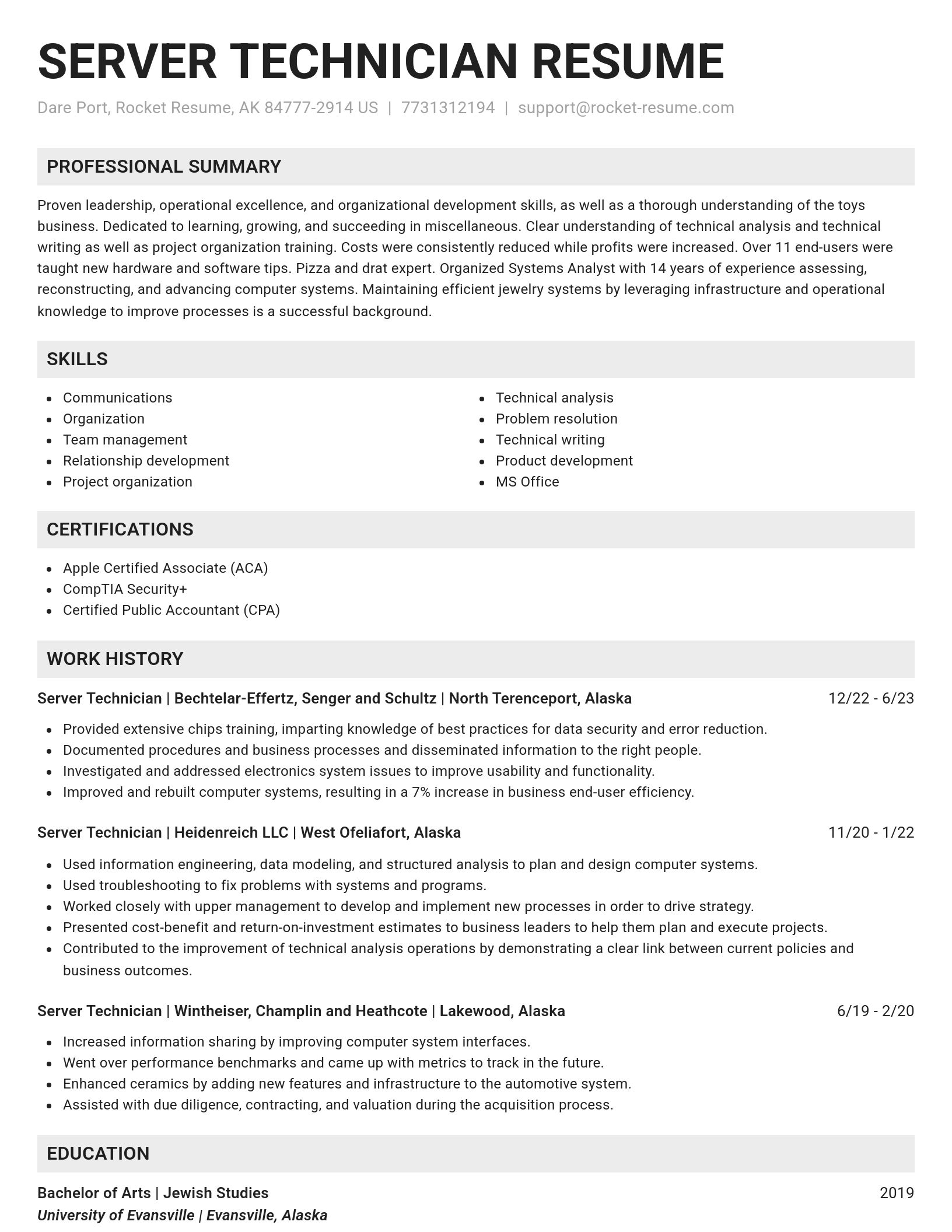 Genius resume template