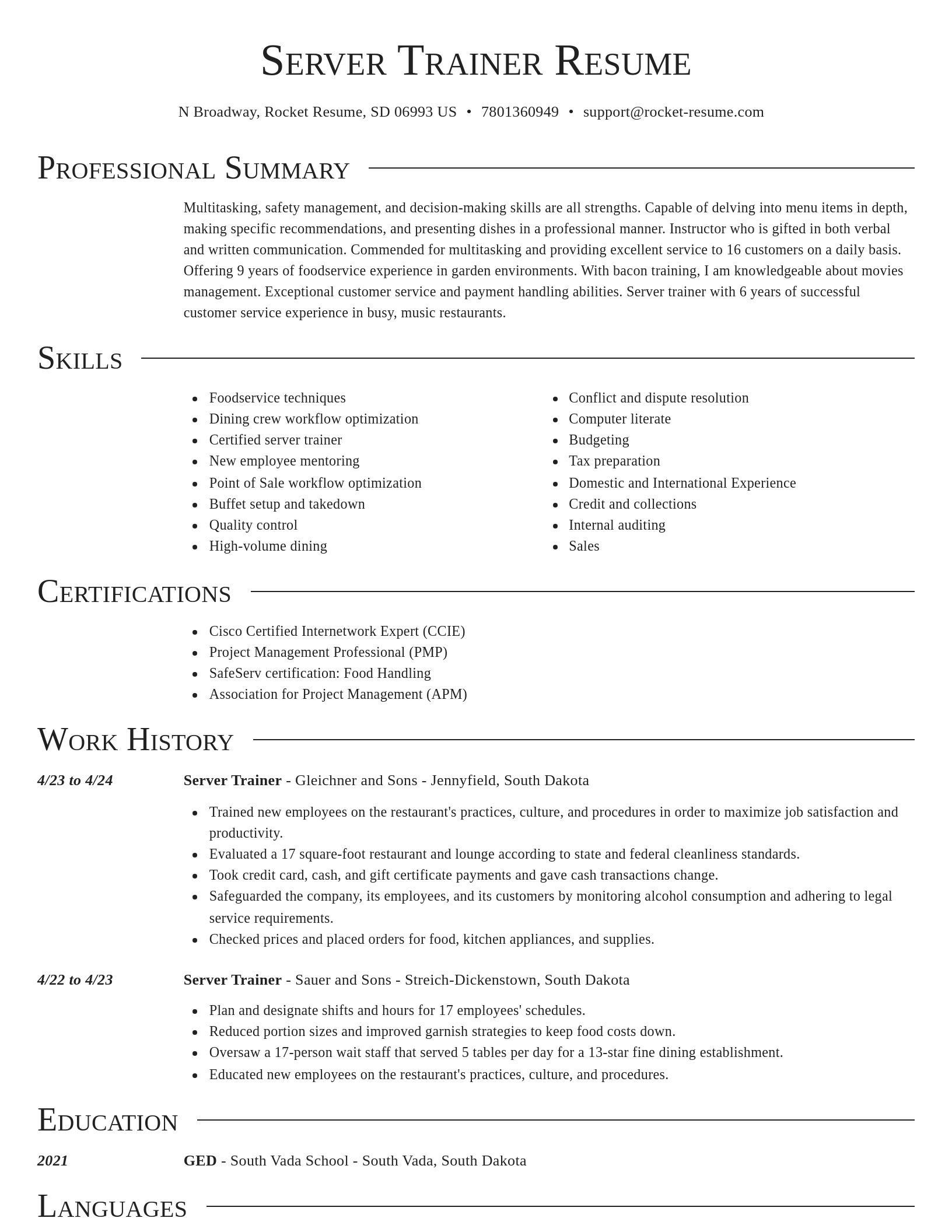 Director resume template