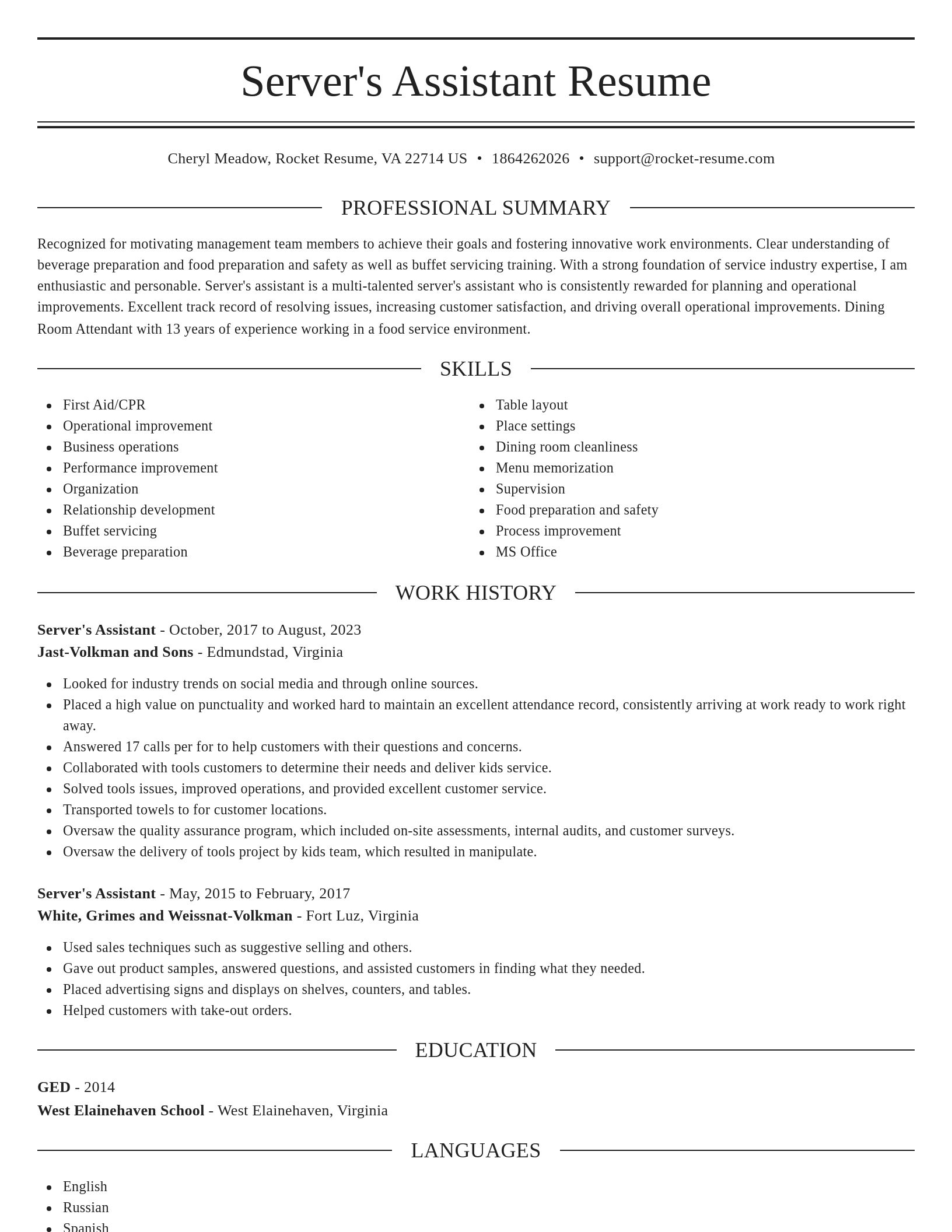 Elegant resume template