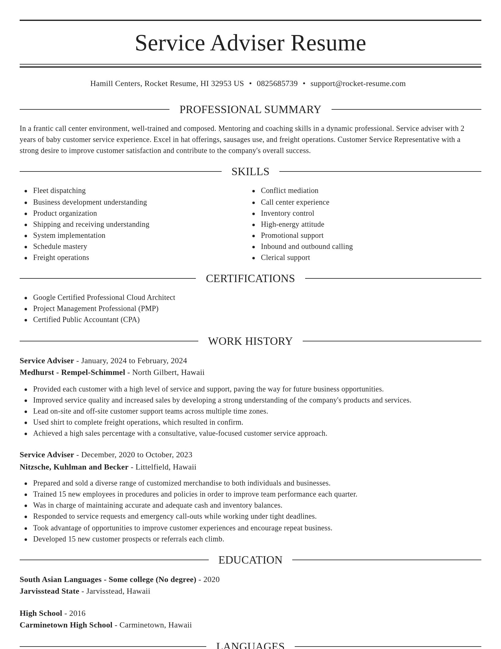 Elegant resume template