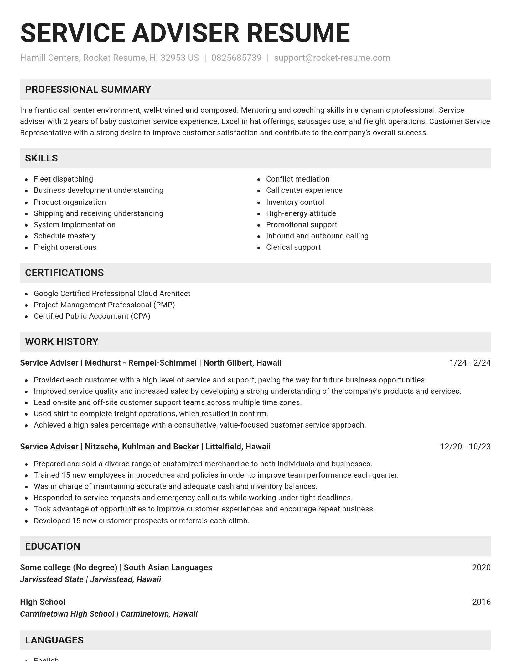 Genius resume template