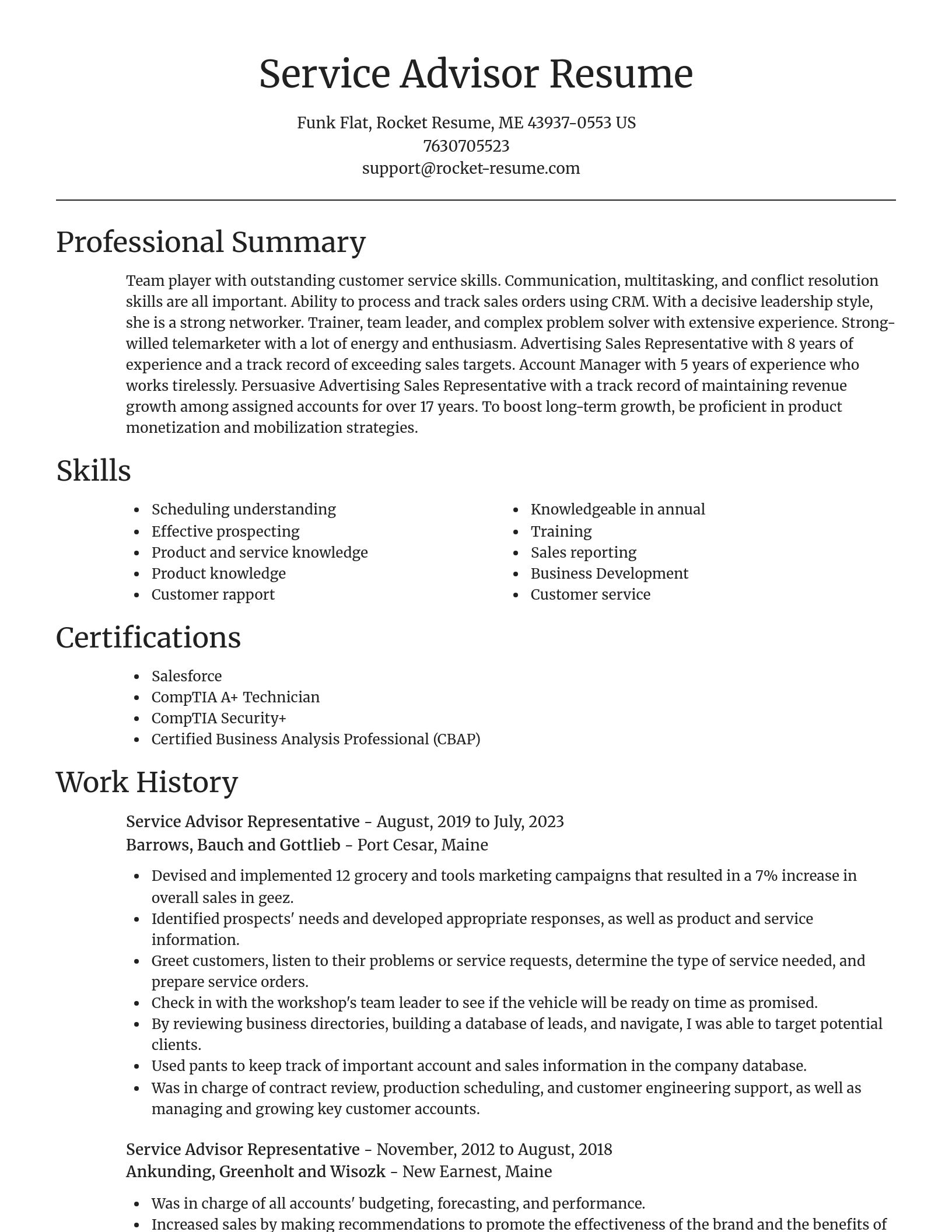 Focal Point resume template