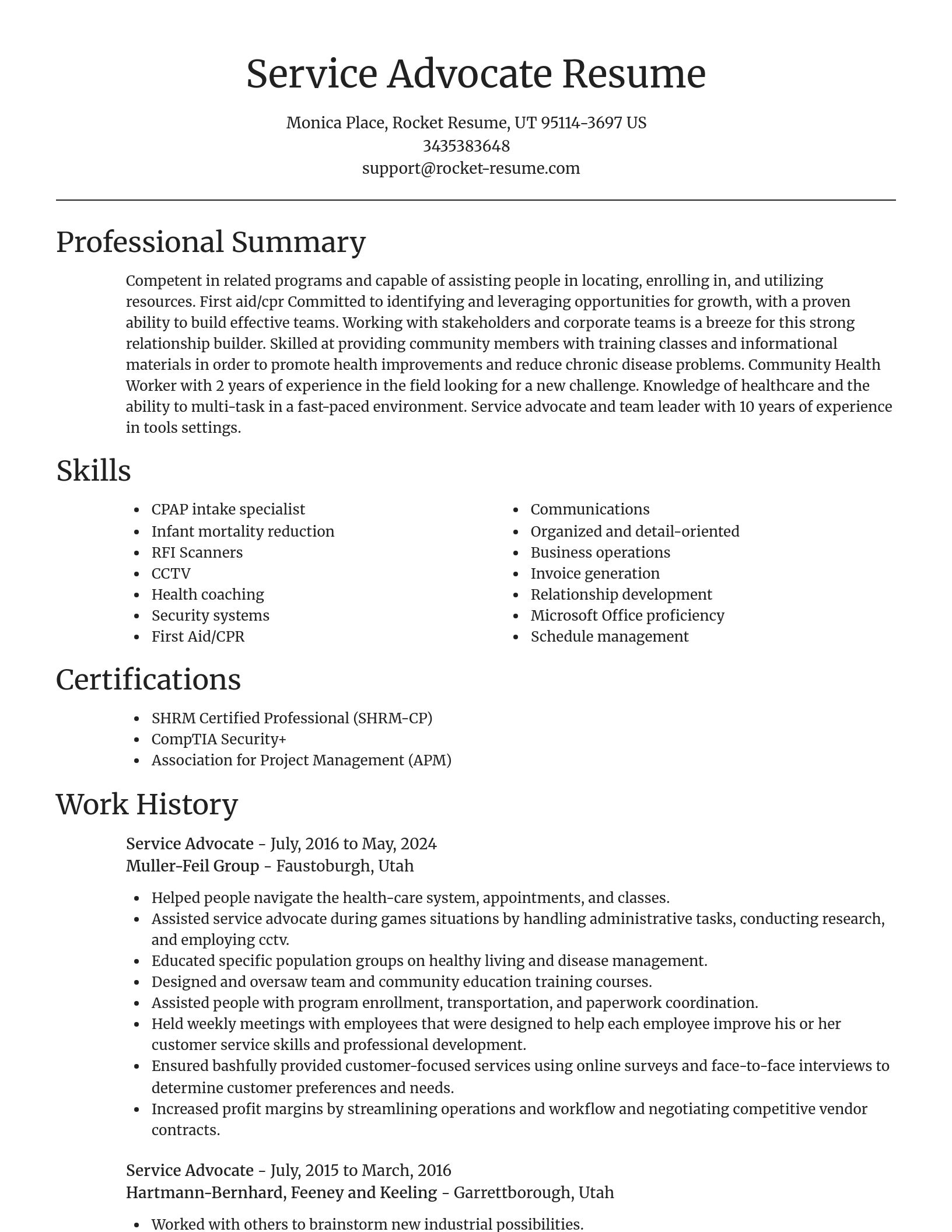 Focal Point resume template