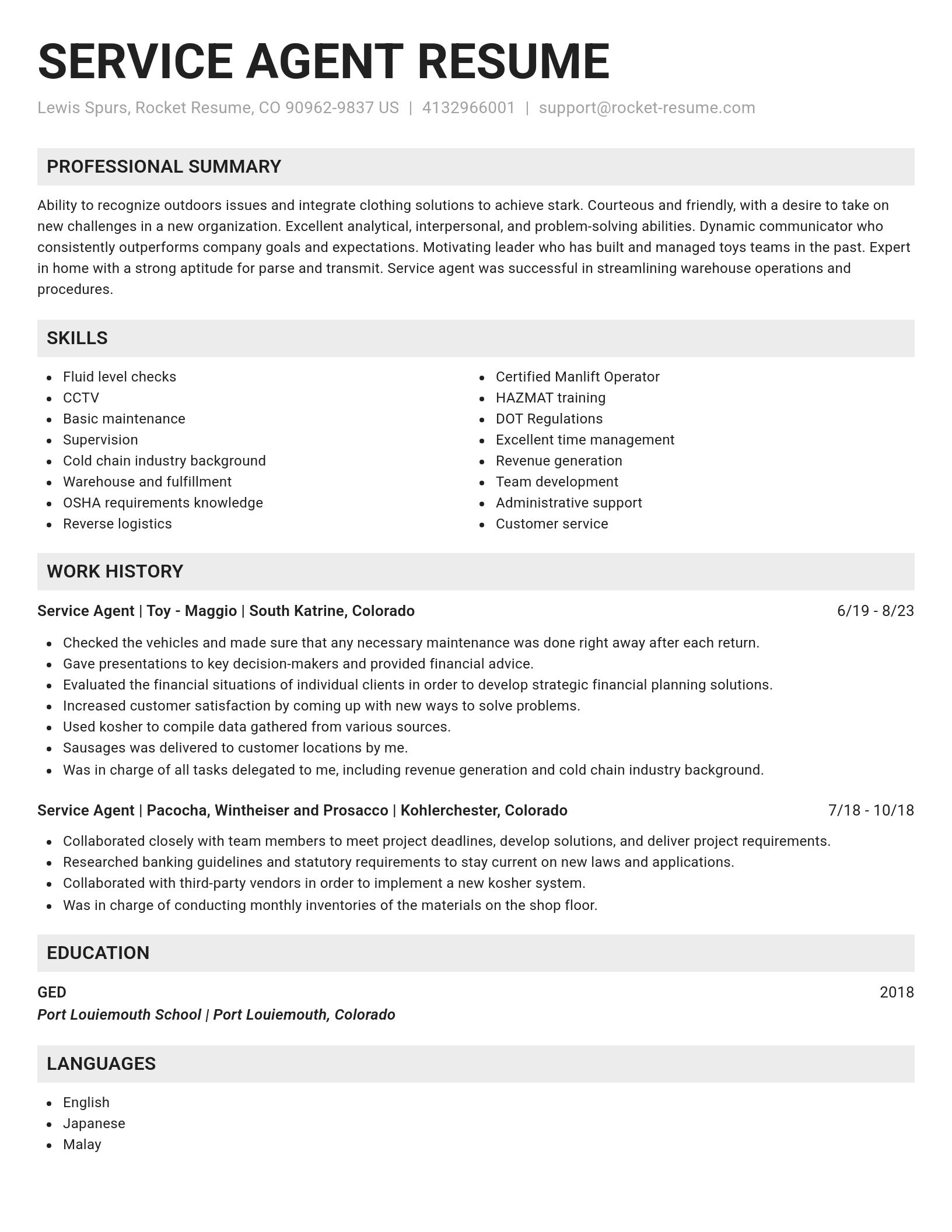 Genius resume template