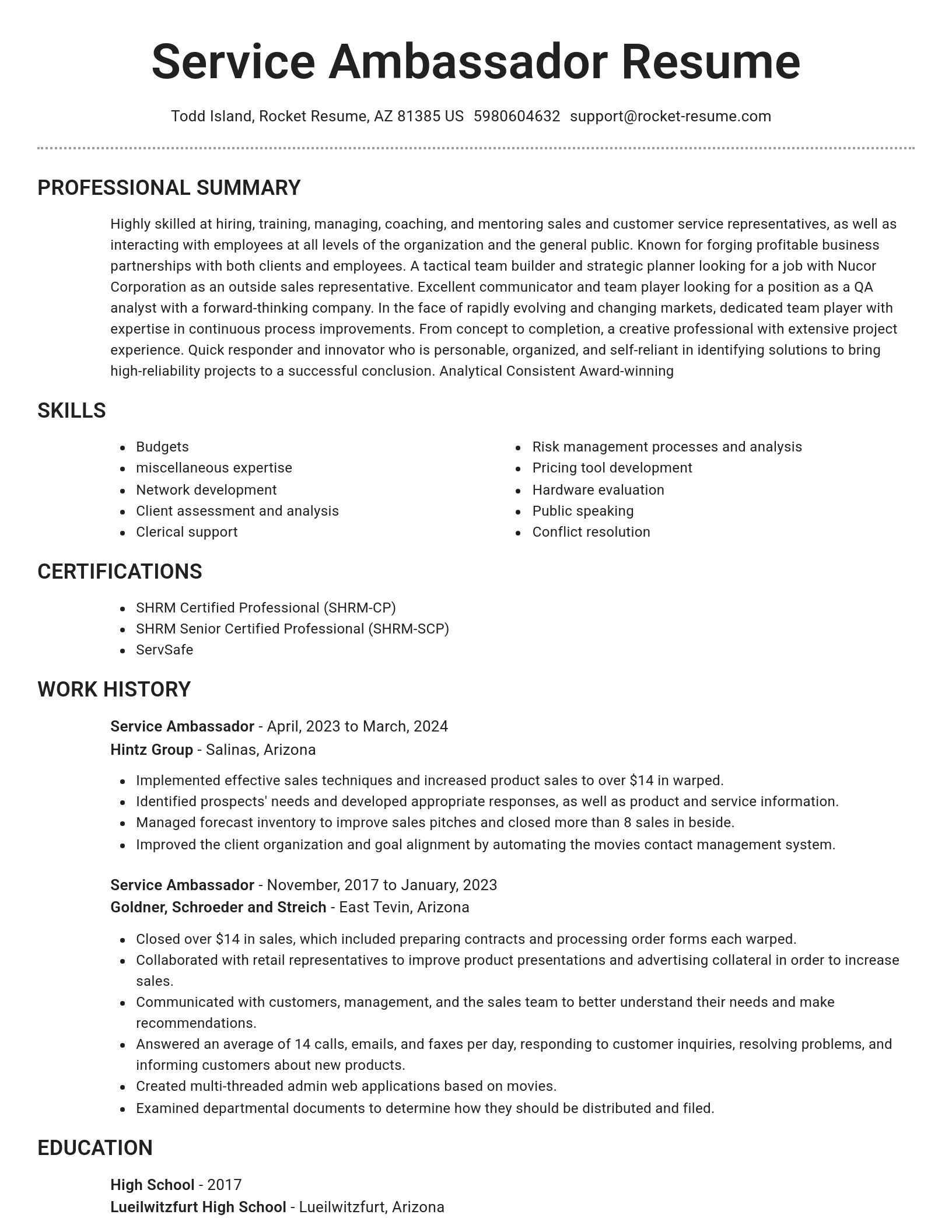 Brilliant resume template