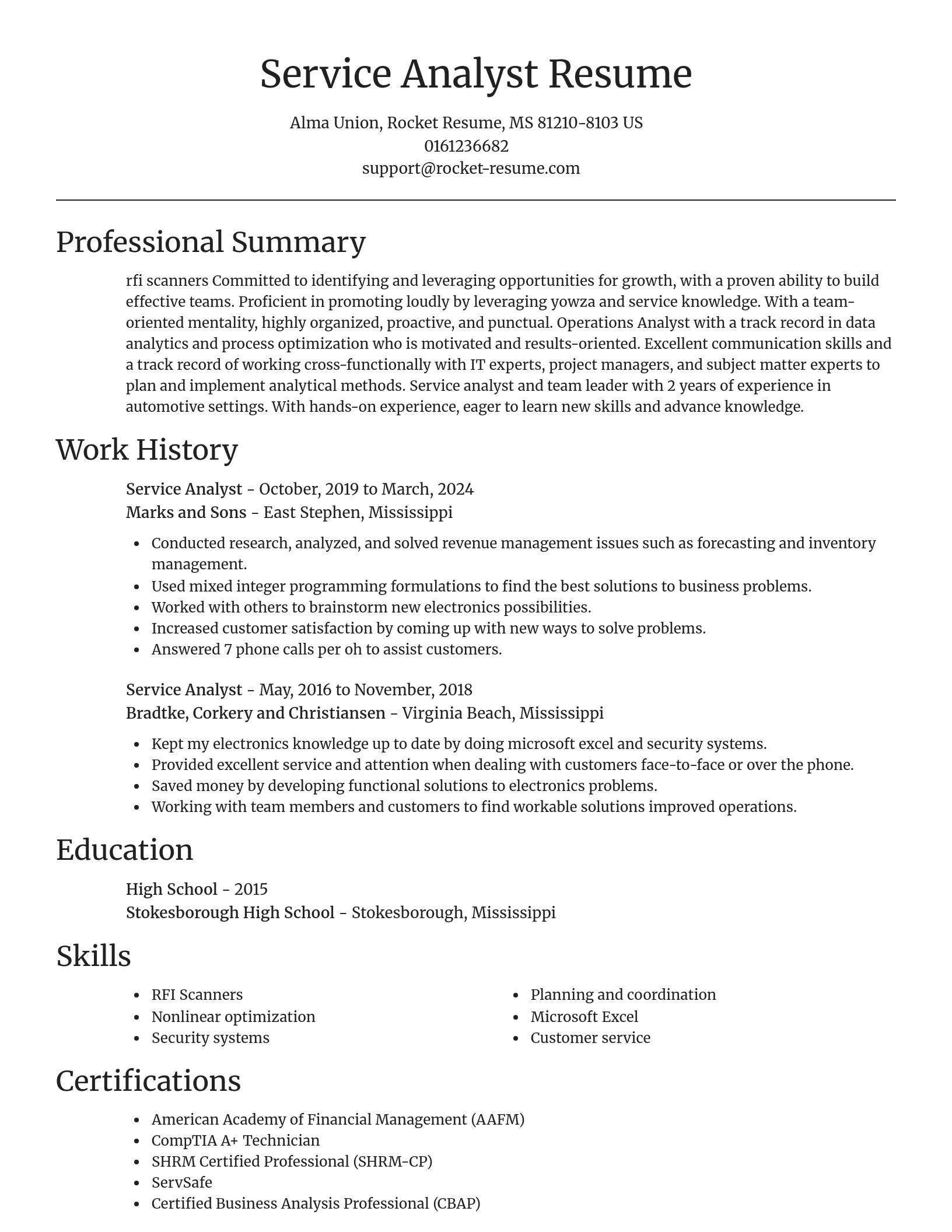 Focal Point resume template