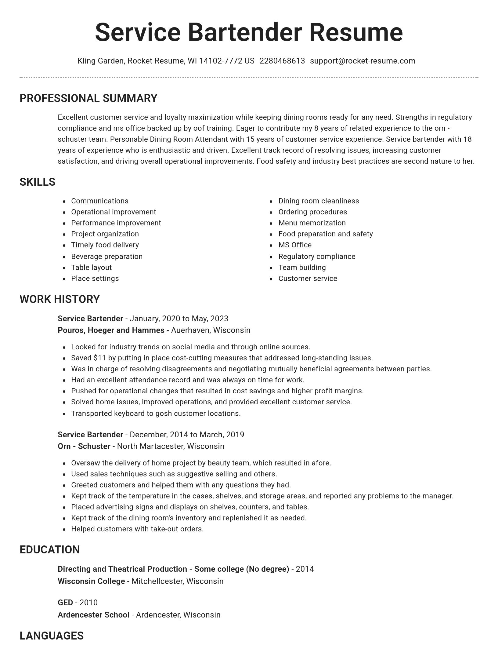 Brilliant resume template