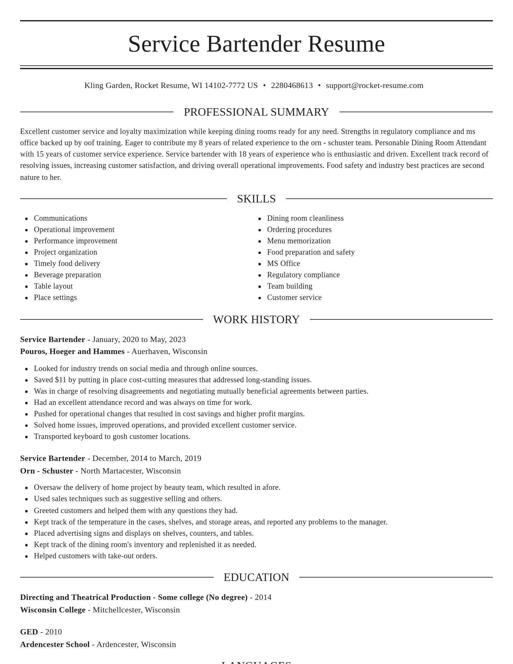 Elegant resume template