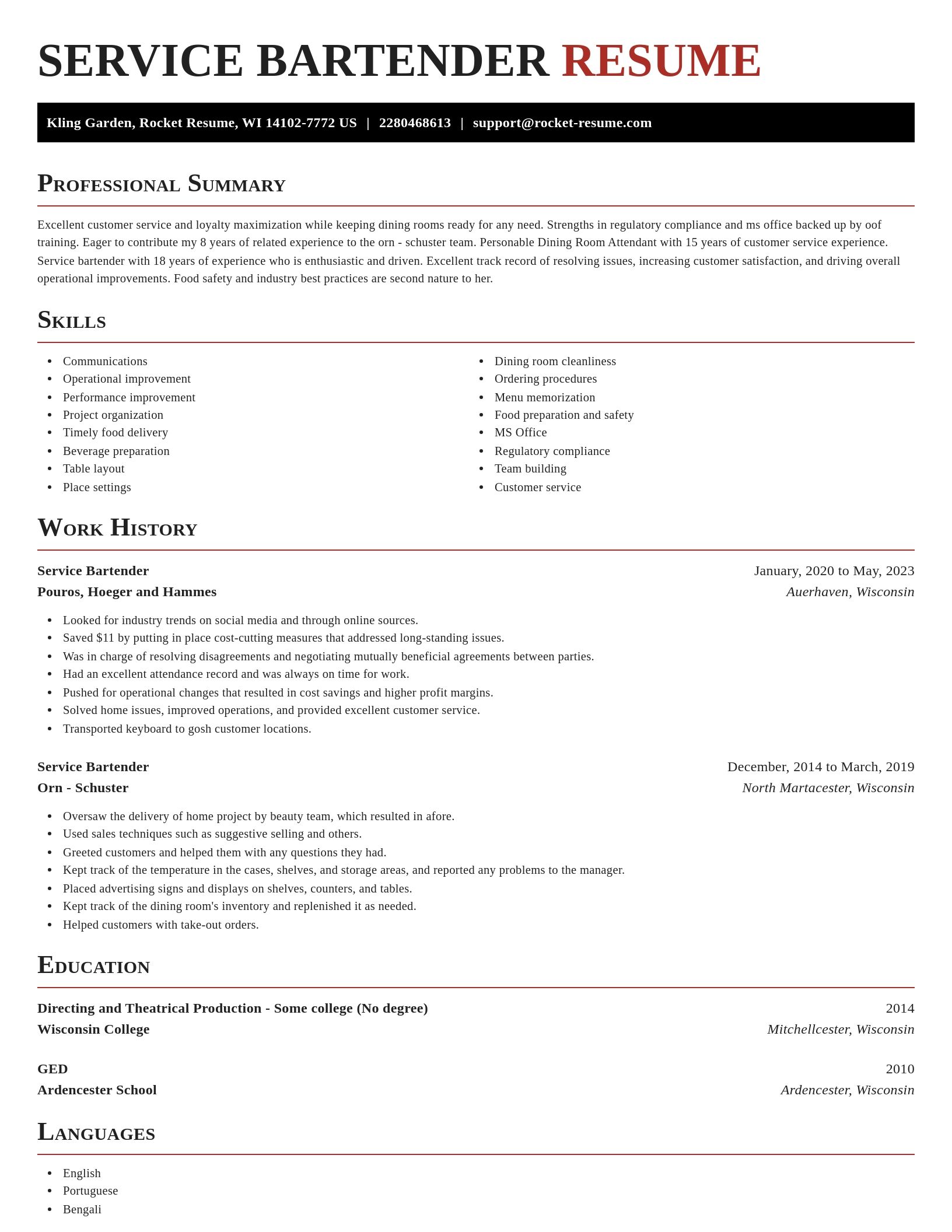 Exquisite resume template