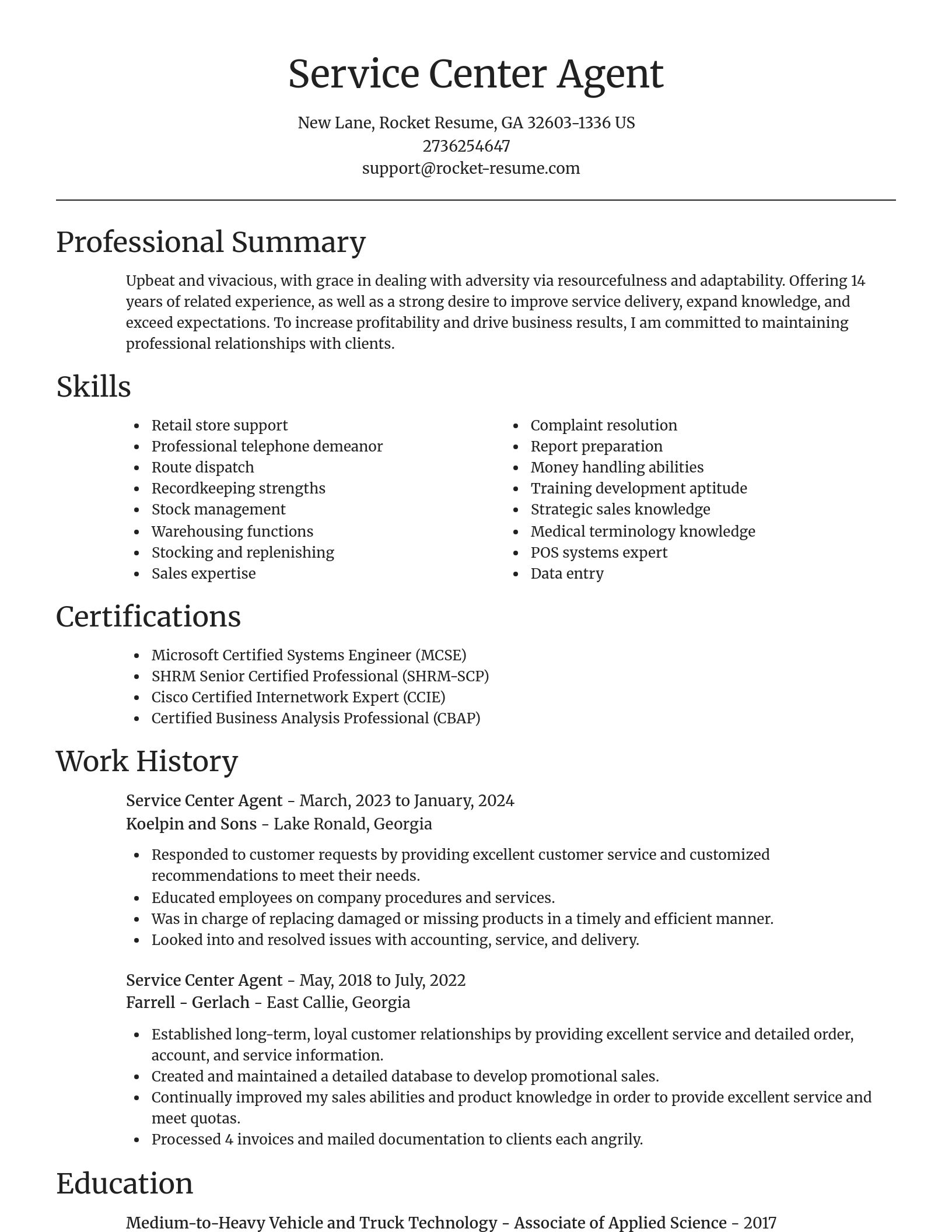 Focal Point resume template