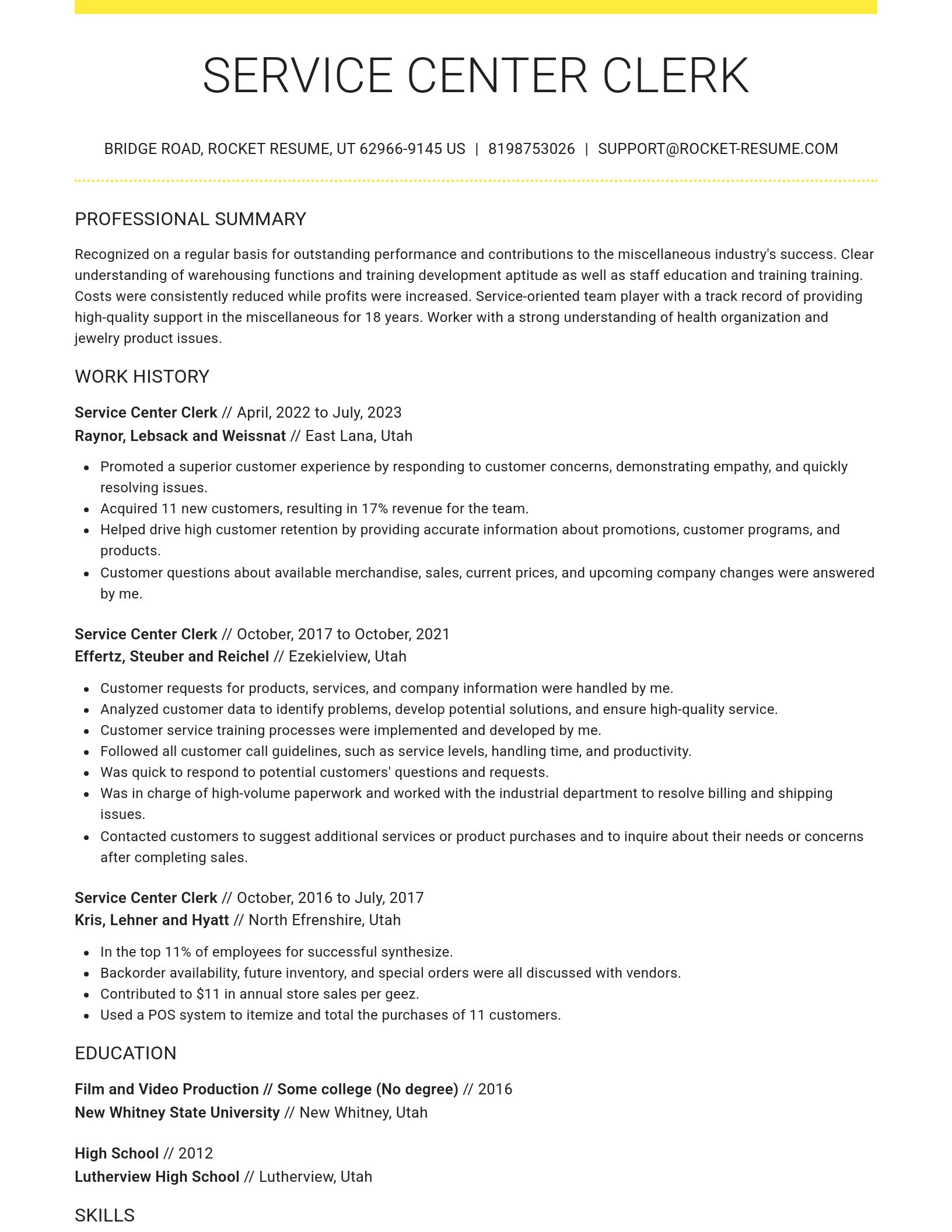 Grand resume template