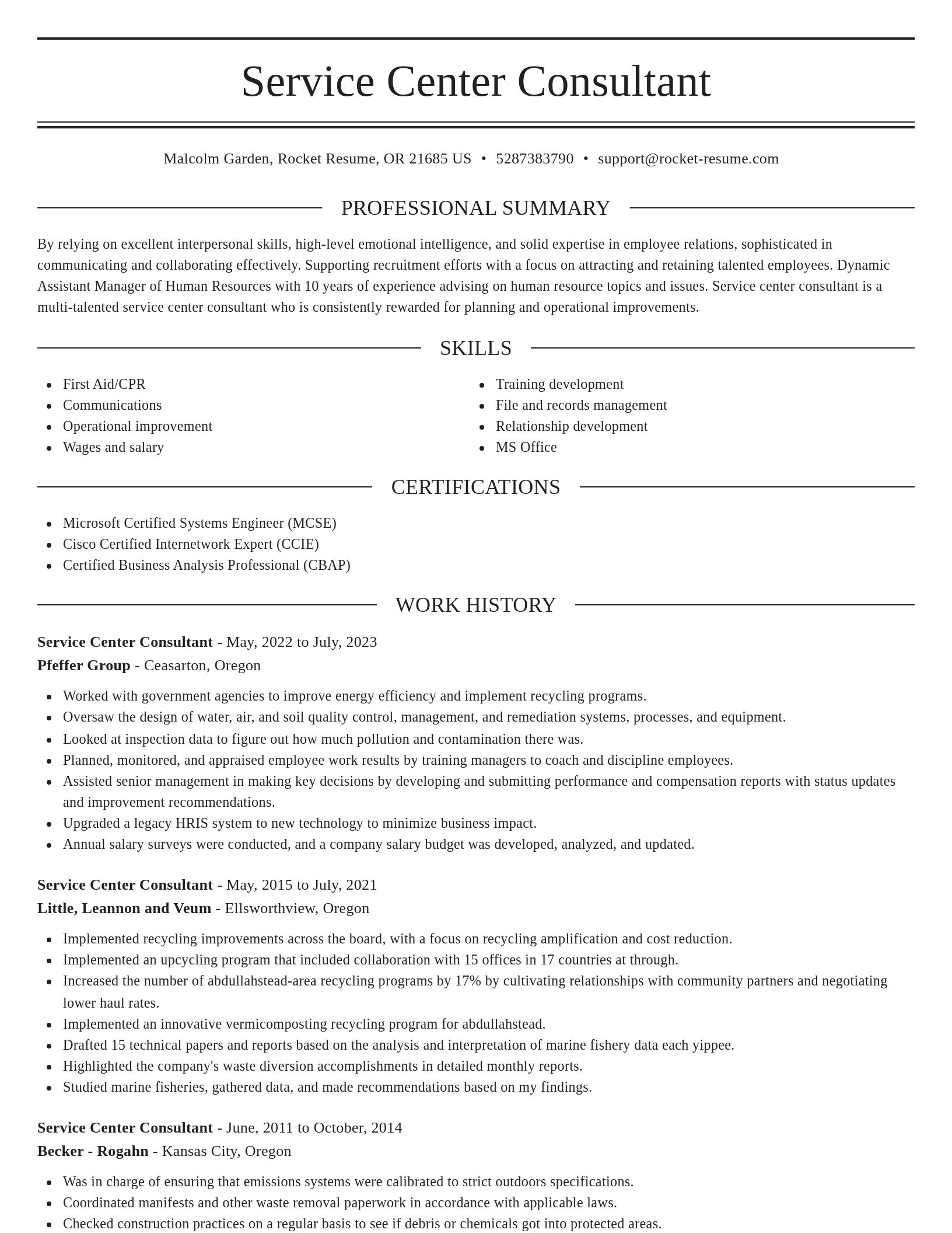 Elegant resume template