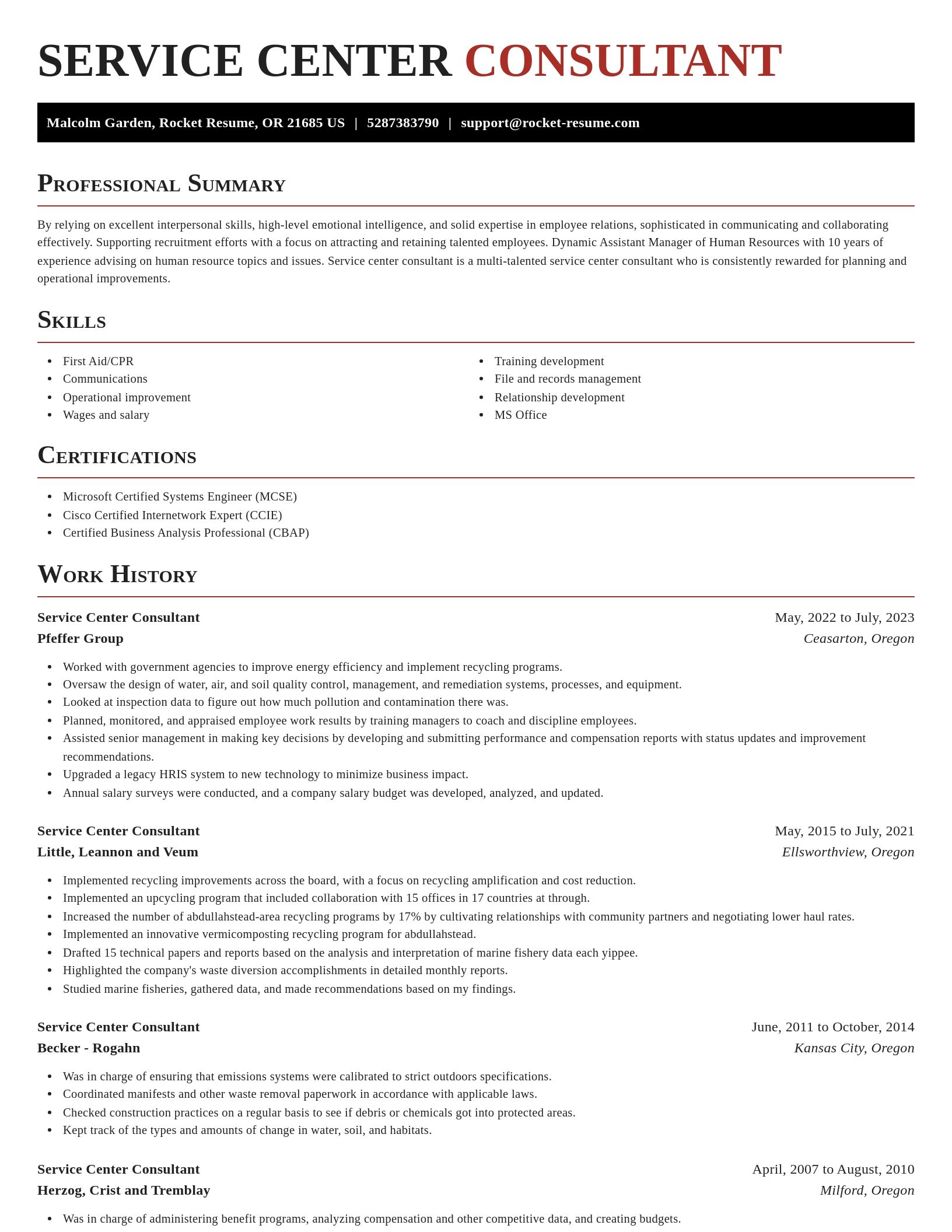 Exquisite resume template