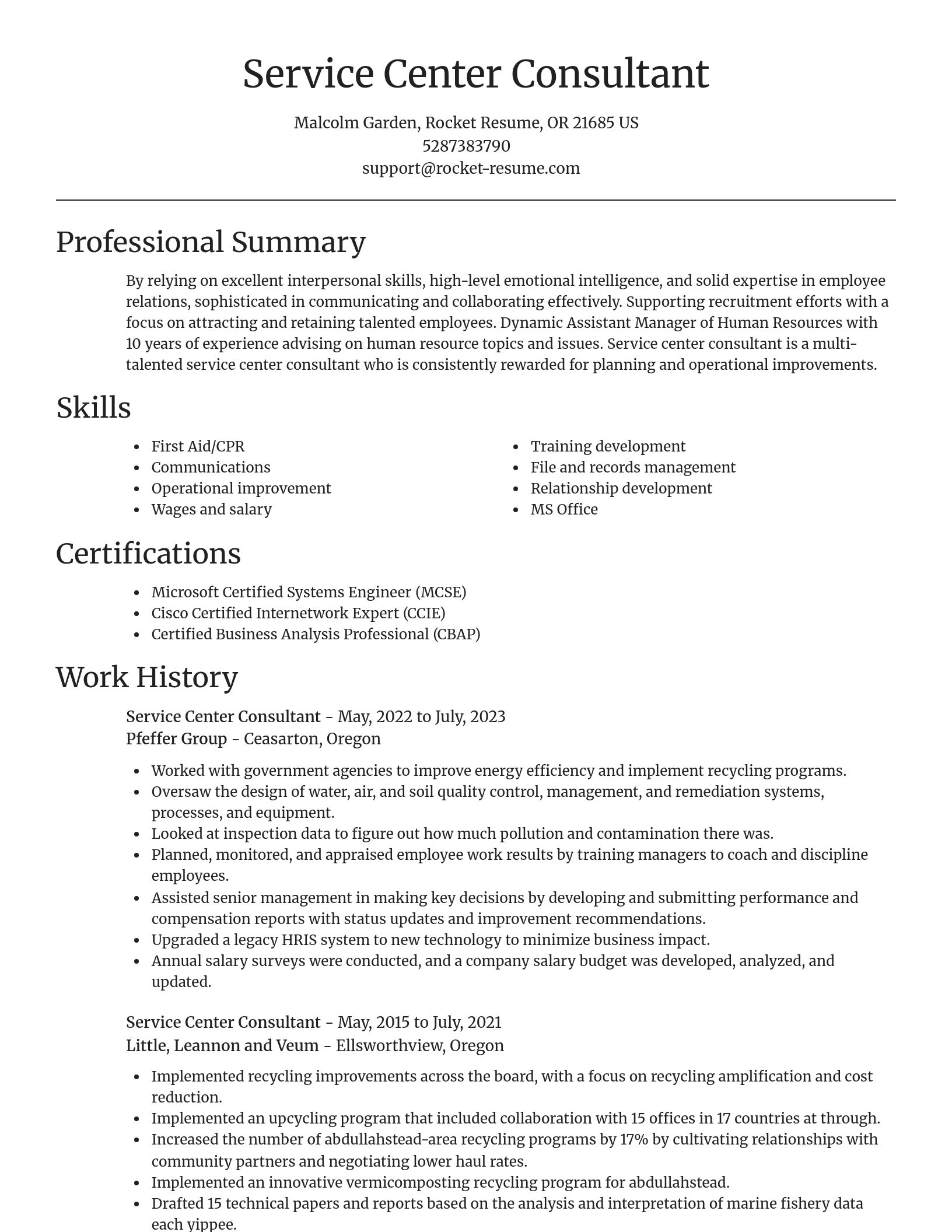 Focal Point resume template