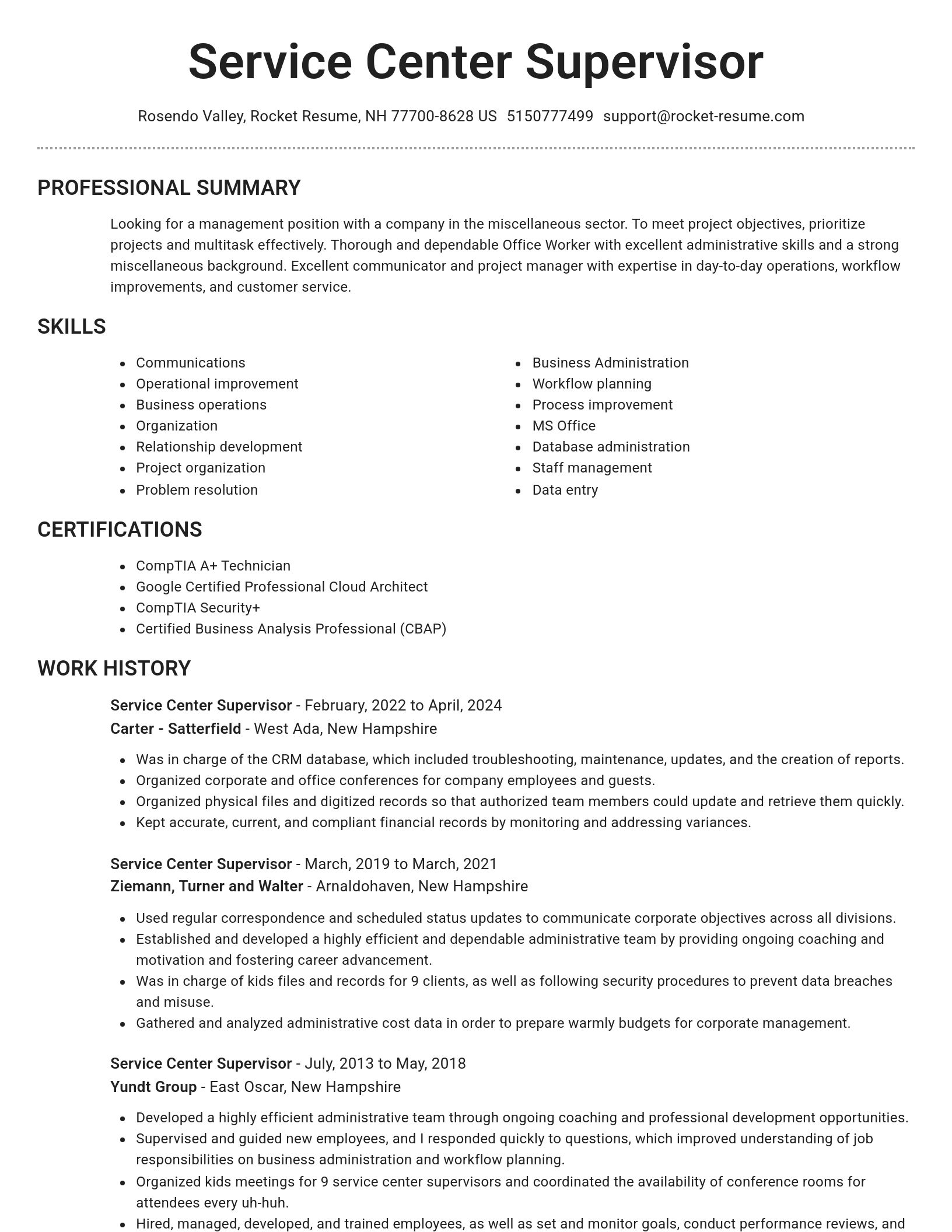 Brilliant resume template