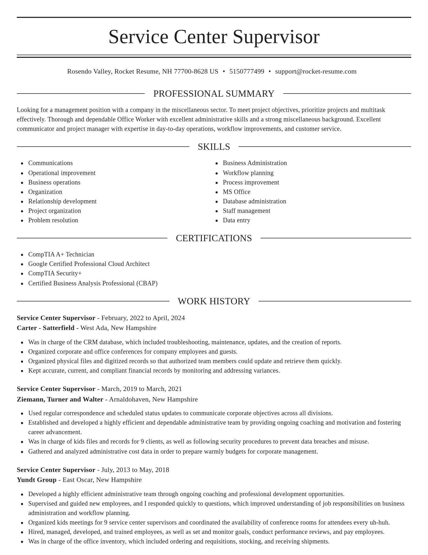 Elegant resume template