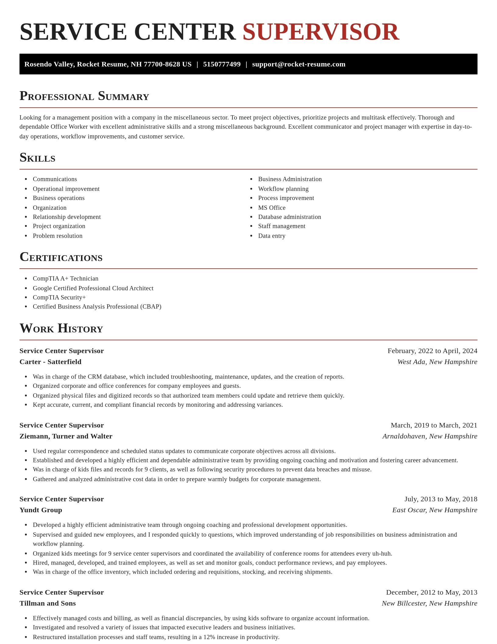 Exquisite resume template