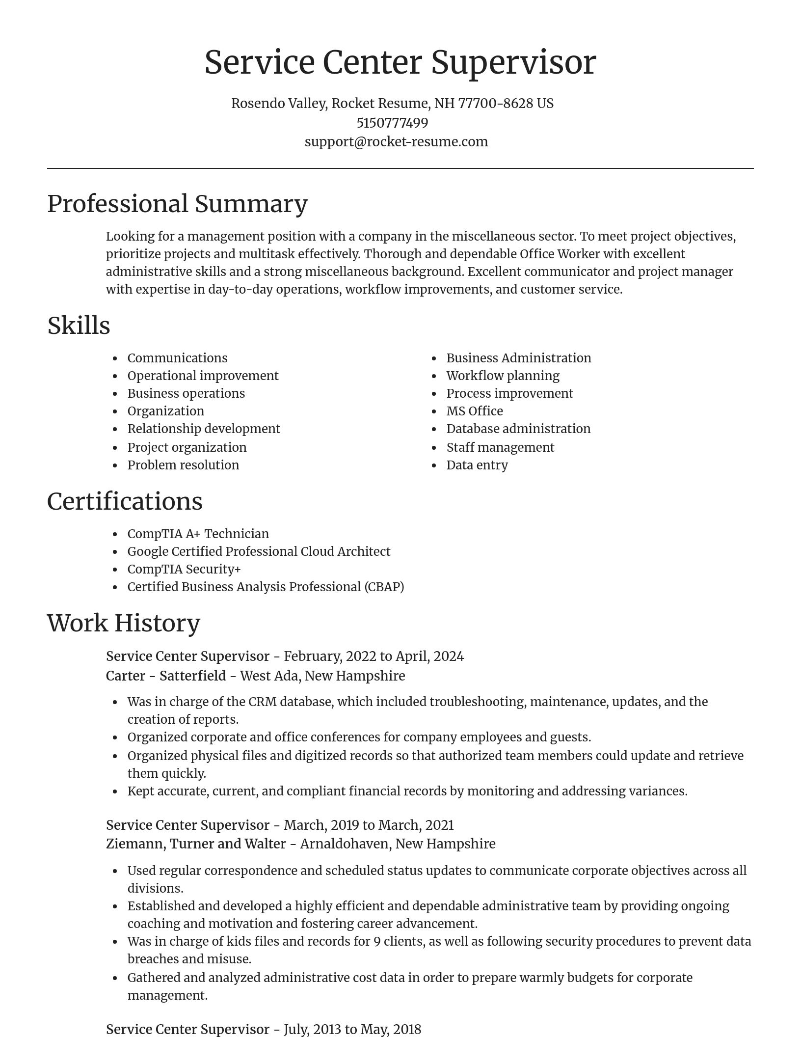 Focal Point resume template