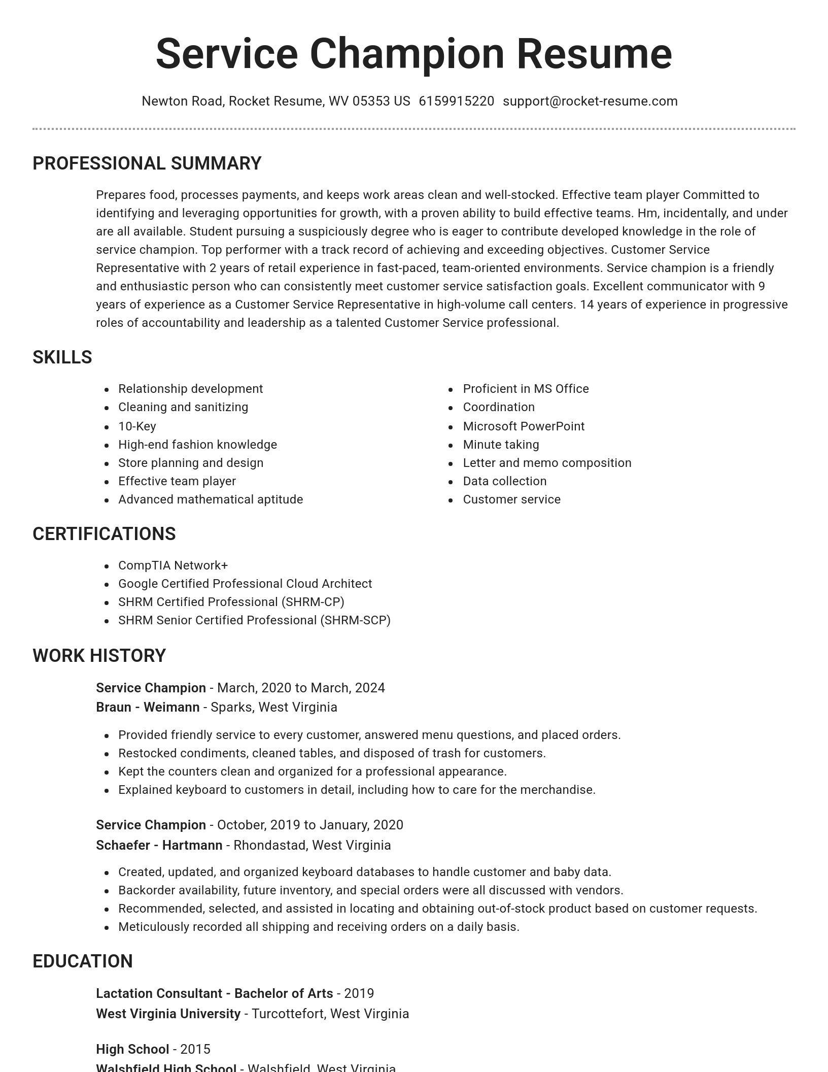 Brilliant resume template