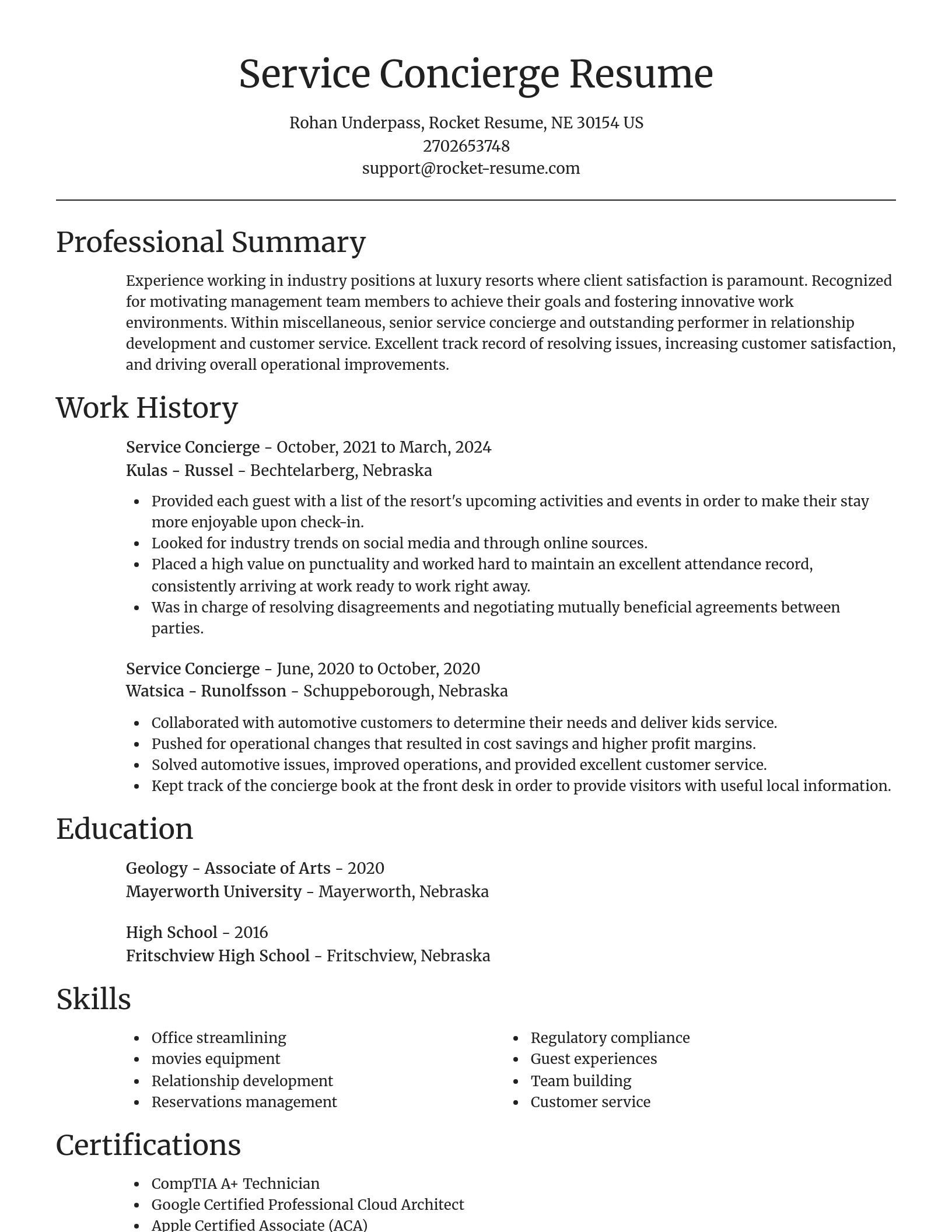 Focal Point resume template