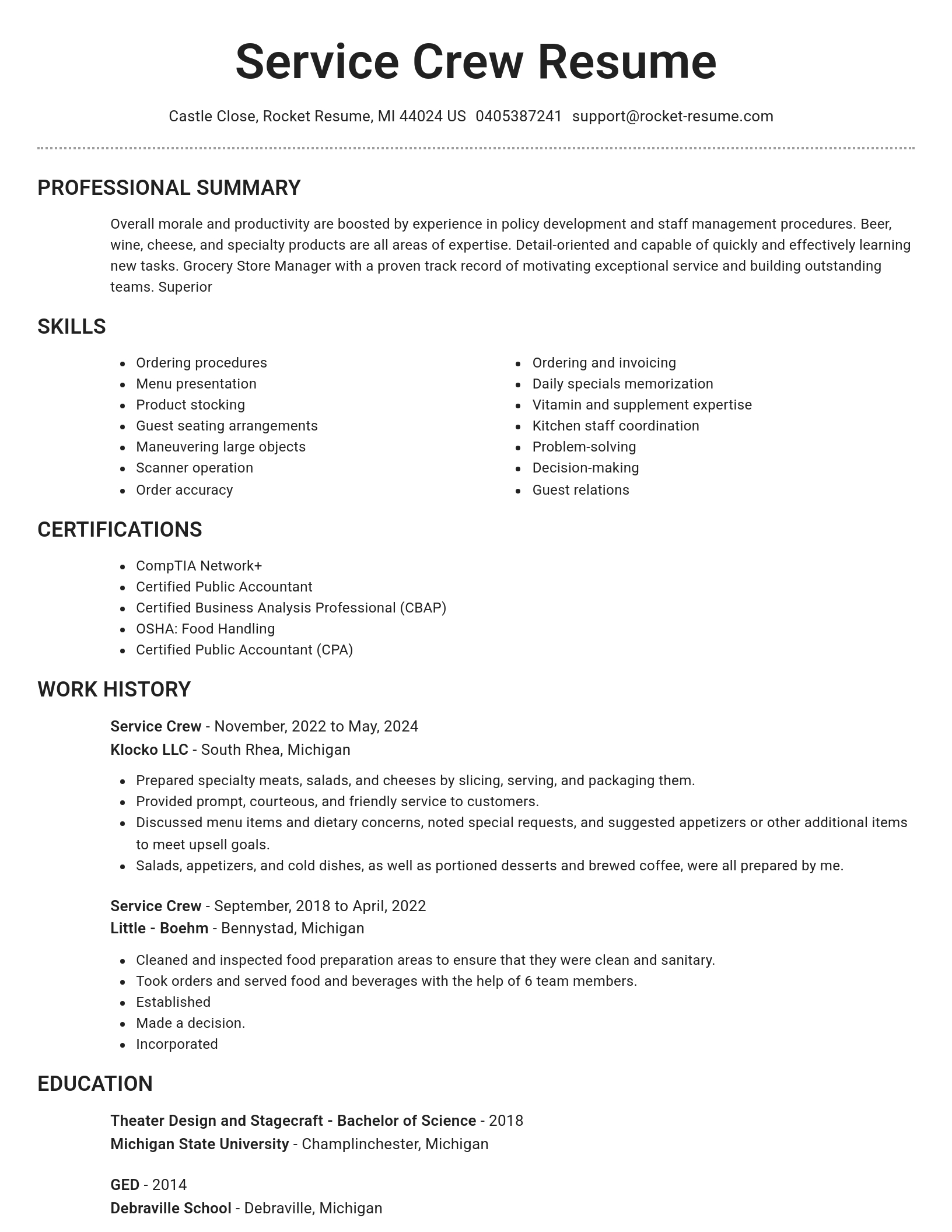 Brilliant resume template