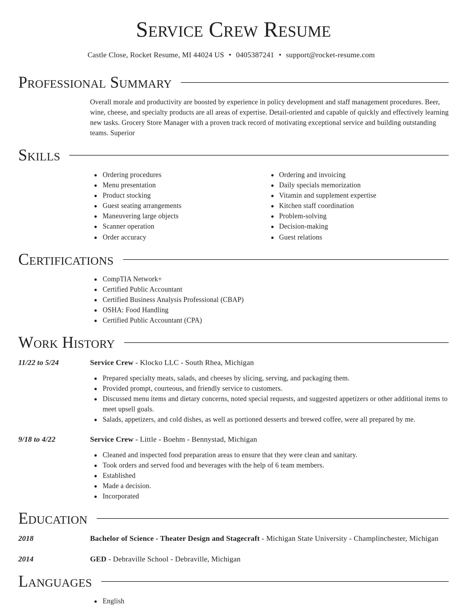 Director resume template