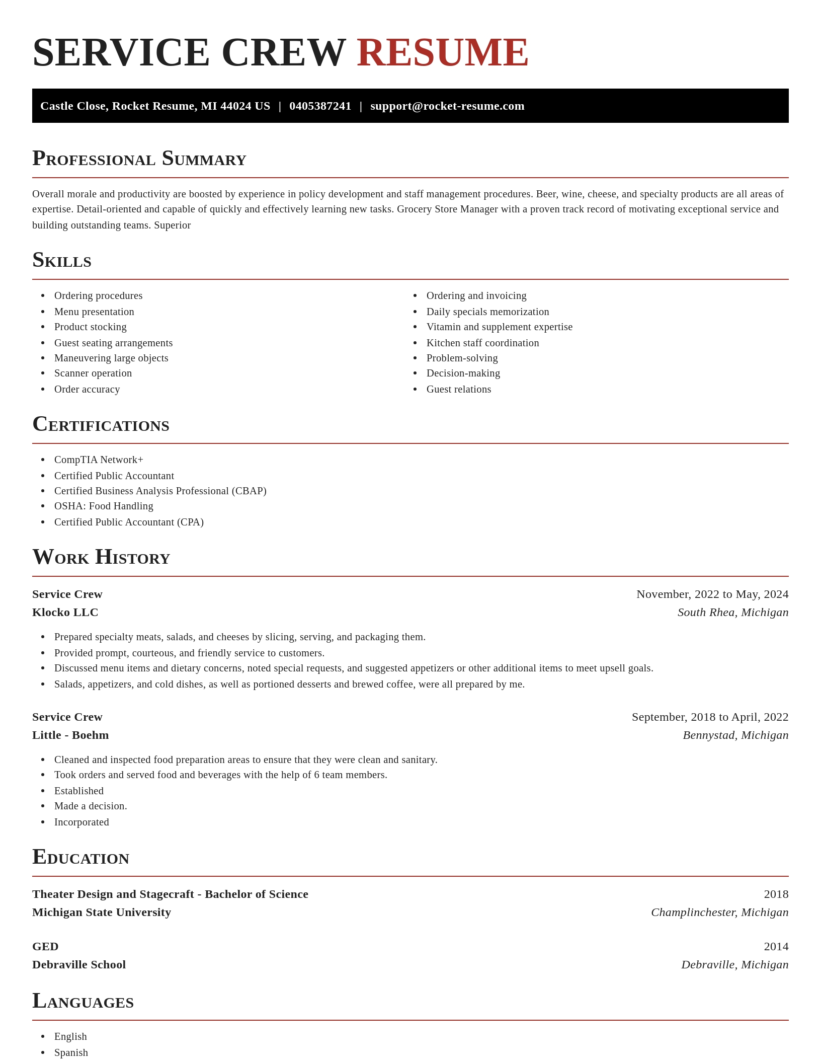 Exquisite resume template
