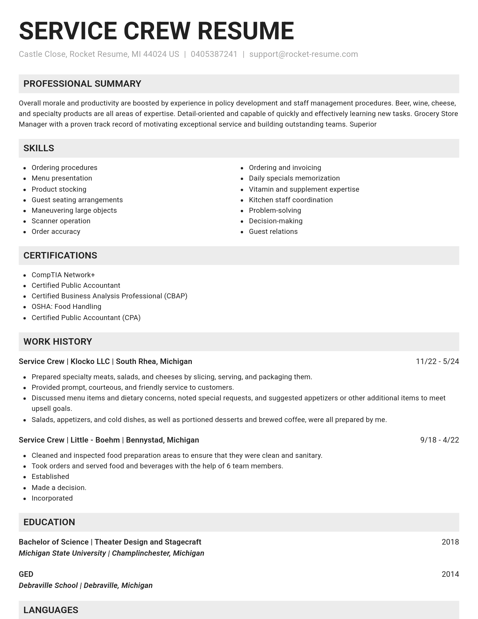 Genius resume template