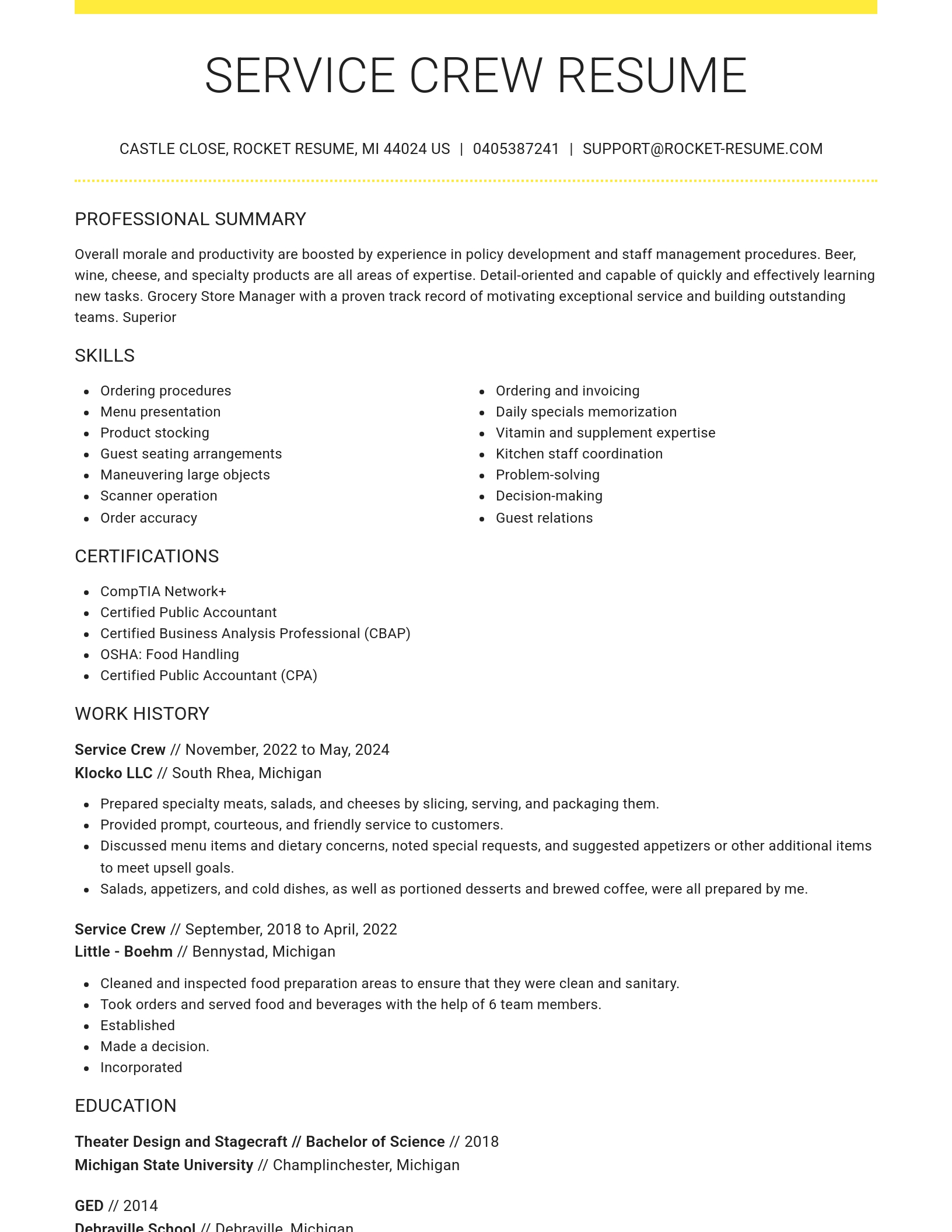 Grand resume template
