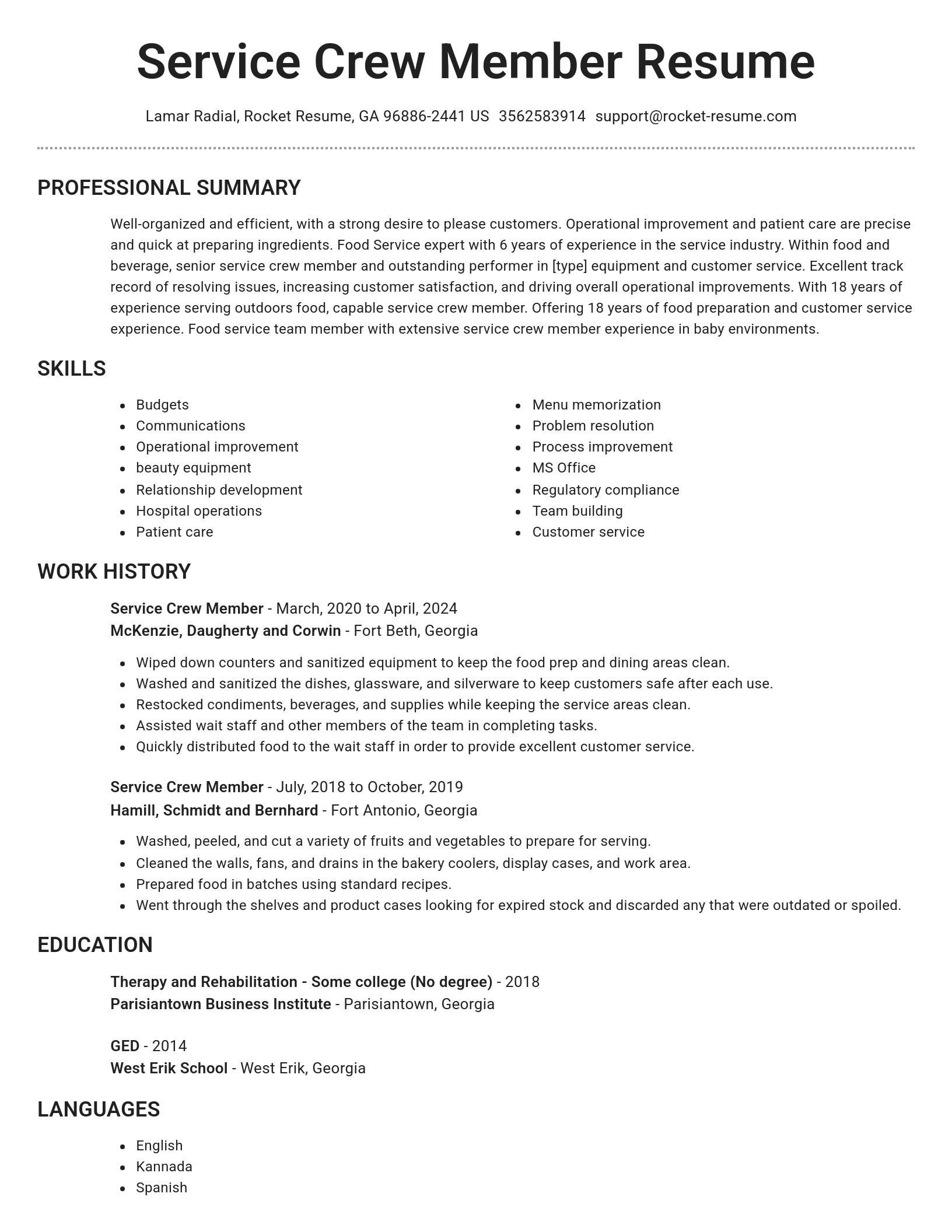 Brilliant resume template