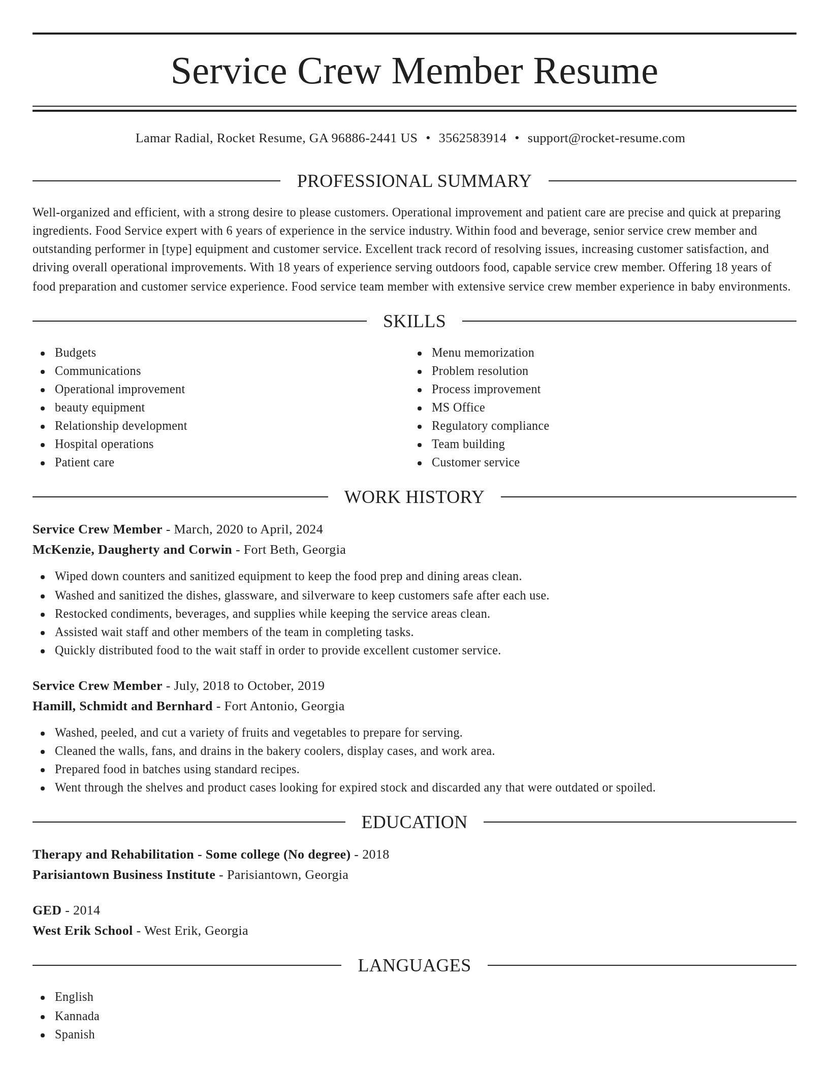Elegant resume template