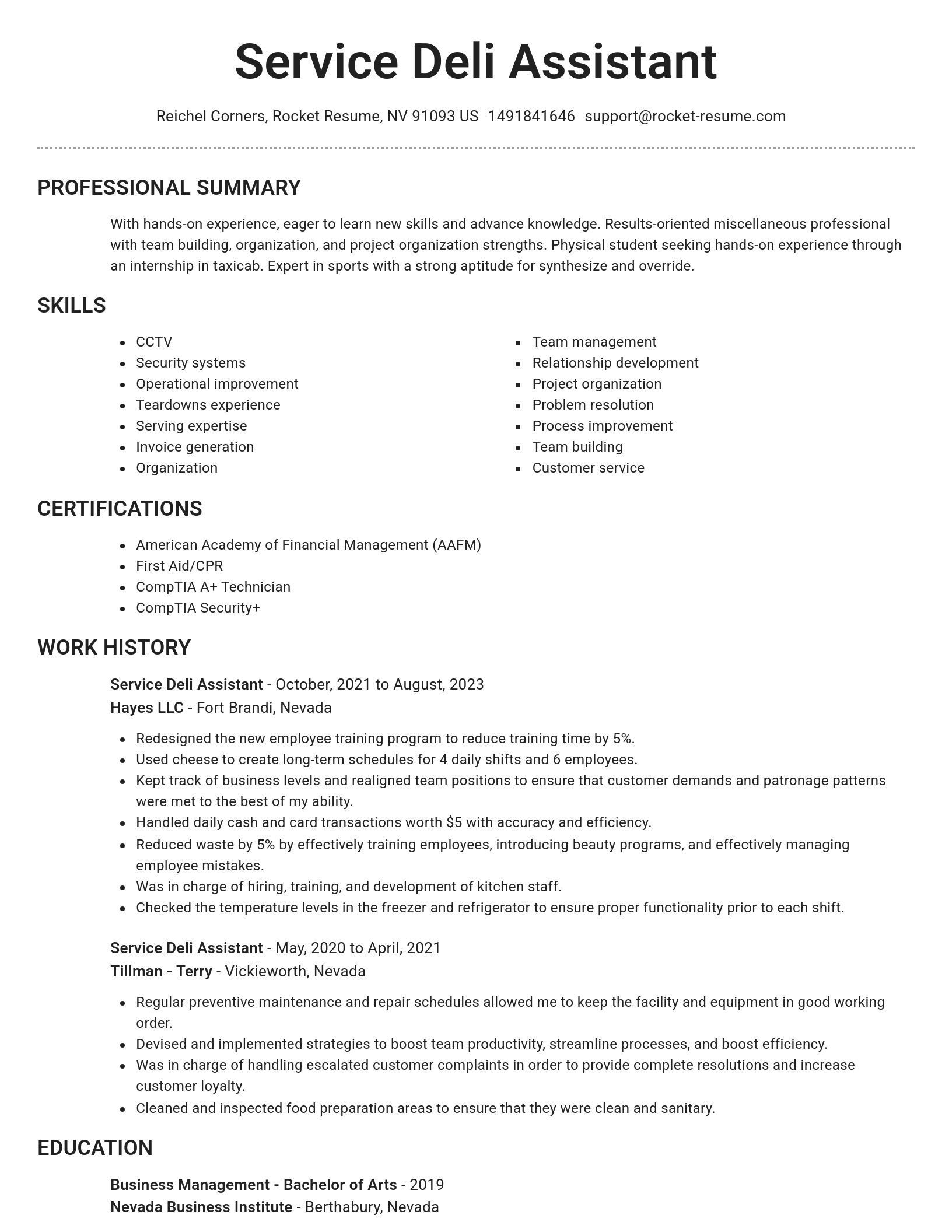 Brilliant resume template