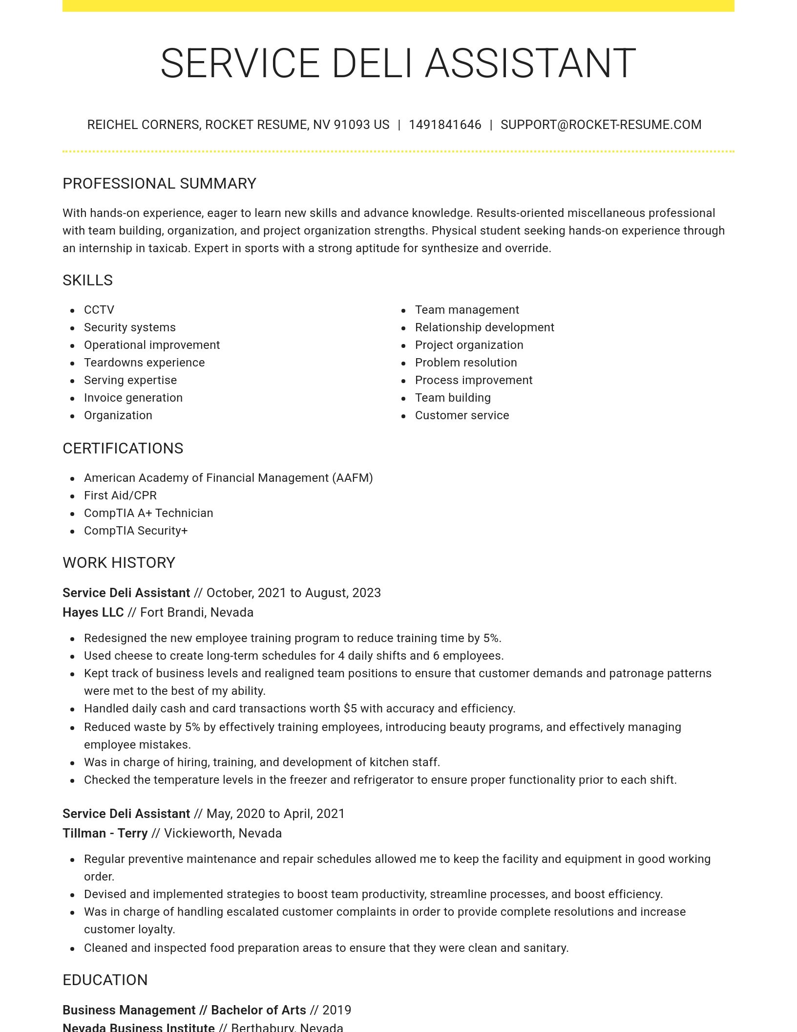 Grand resume template