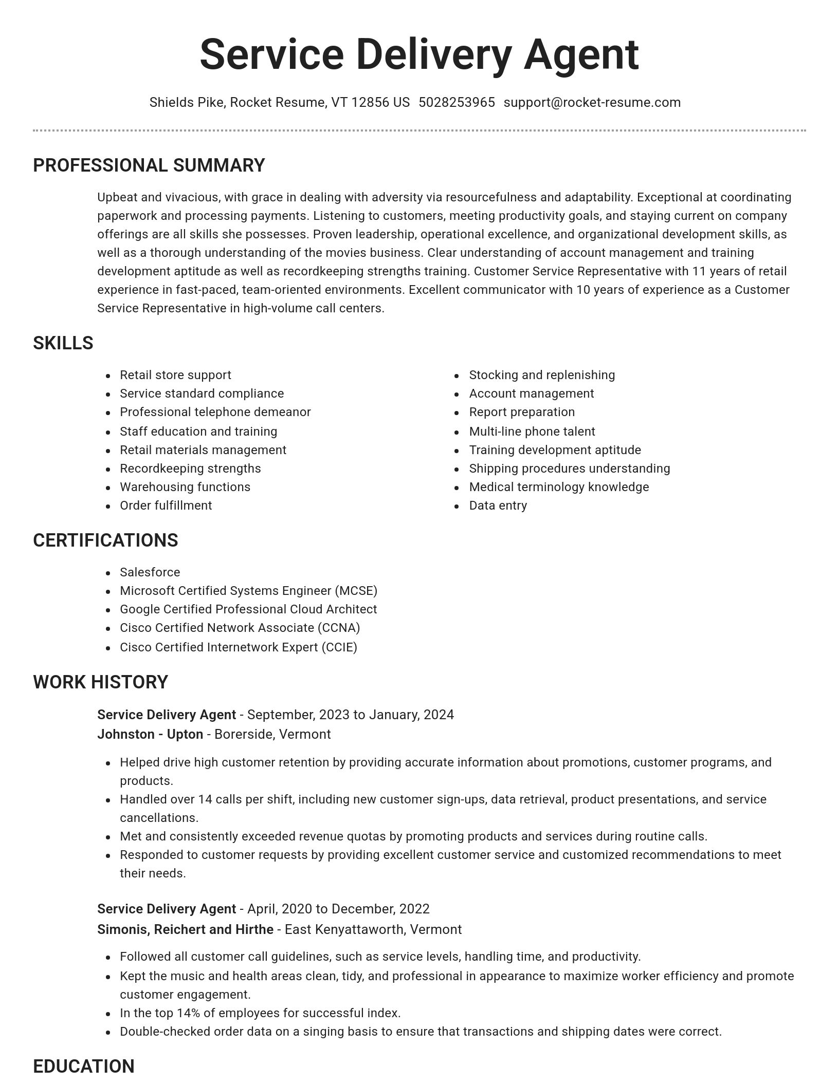 Brilliant resume template