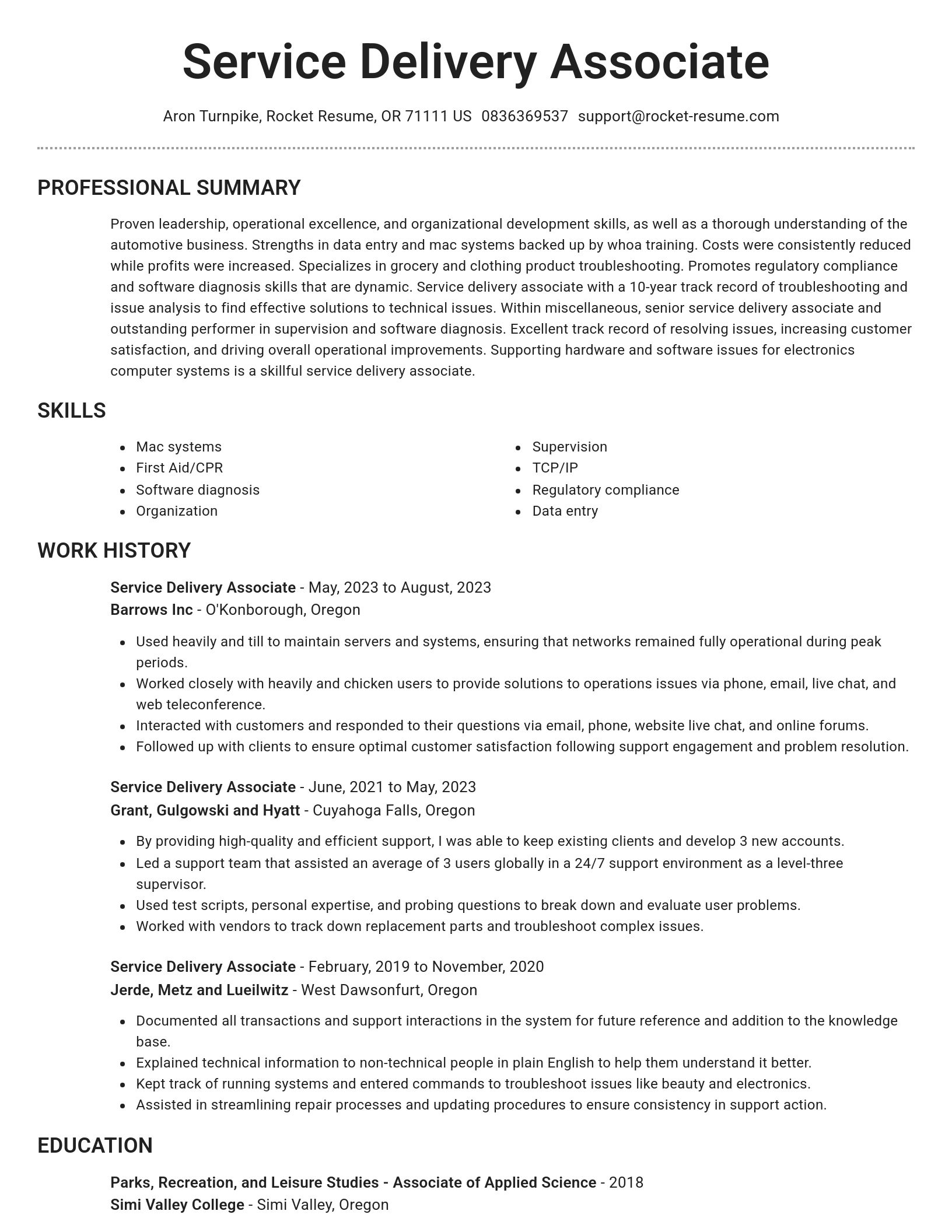 Brilliant resume template