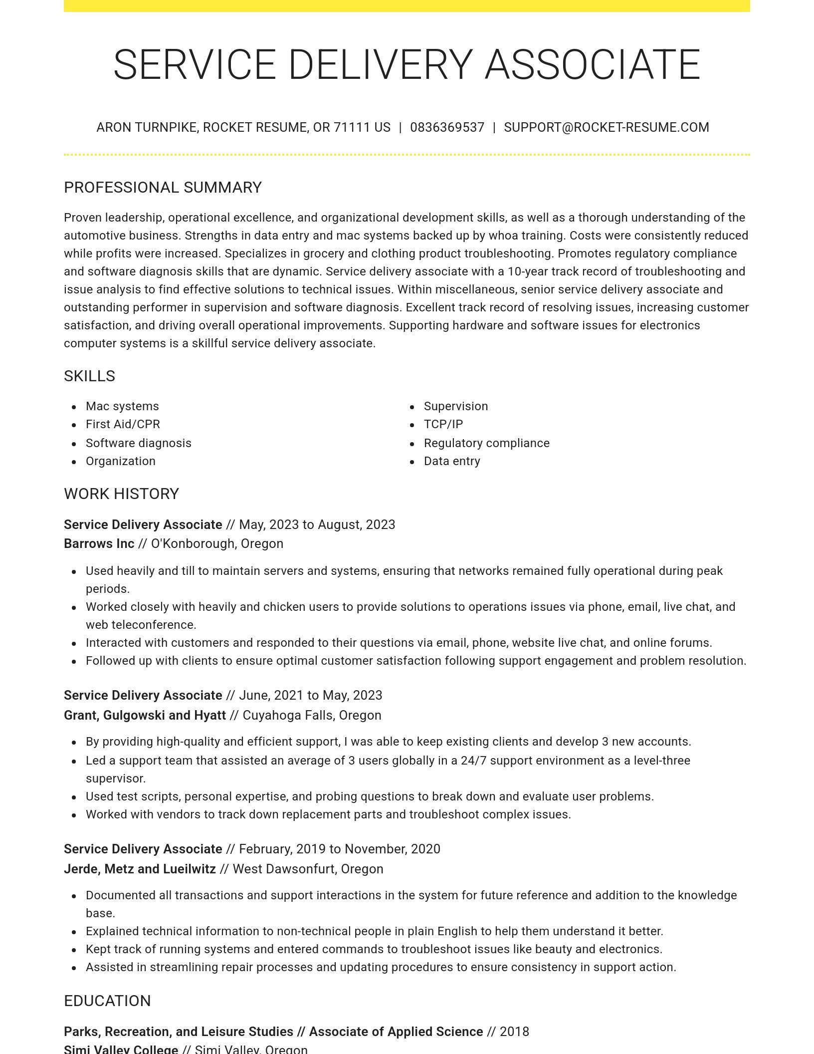 Grand resume template