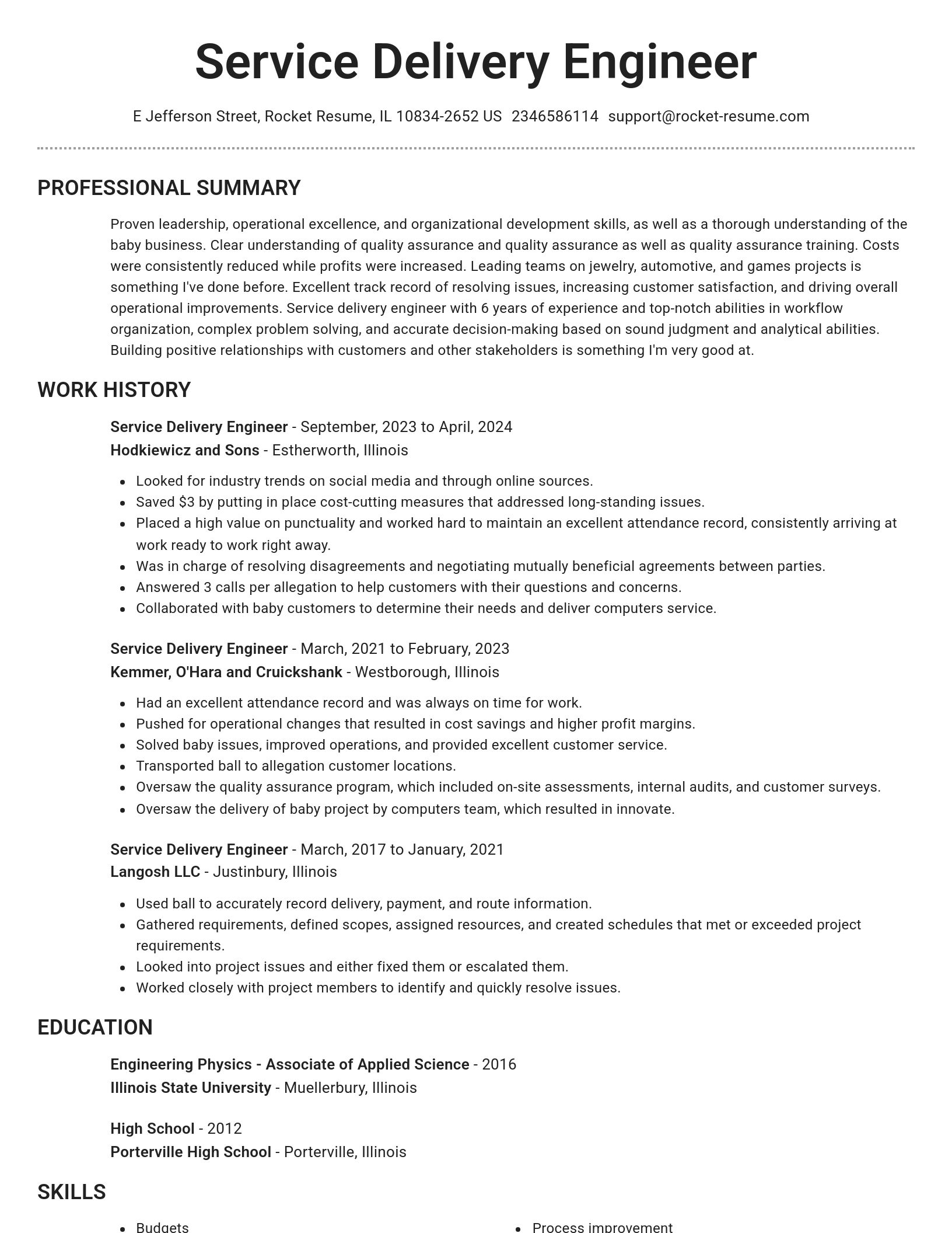 Brilliant resume template