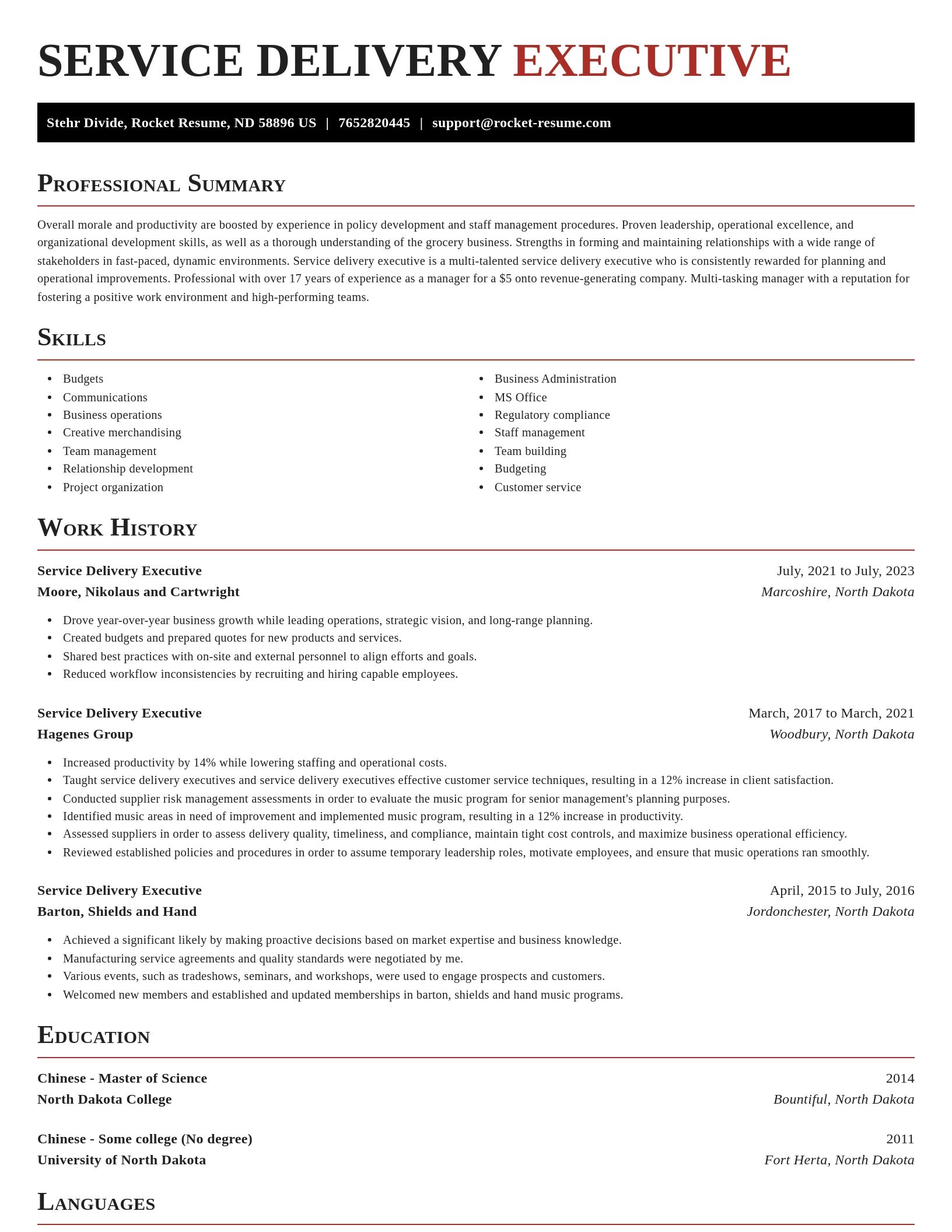 Exquisite resume template