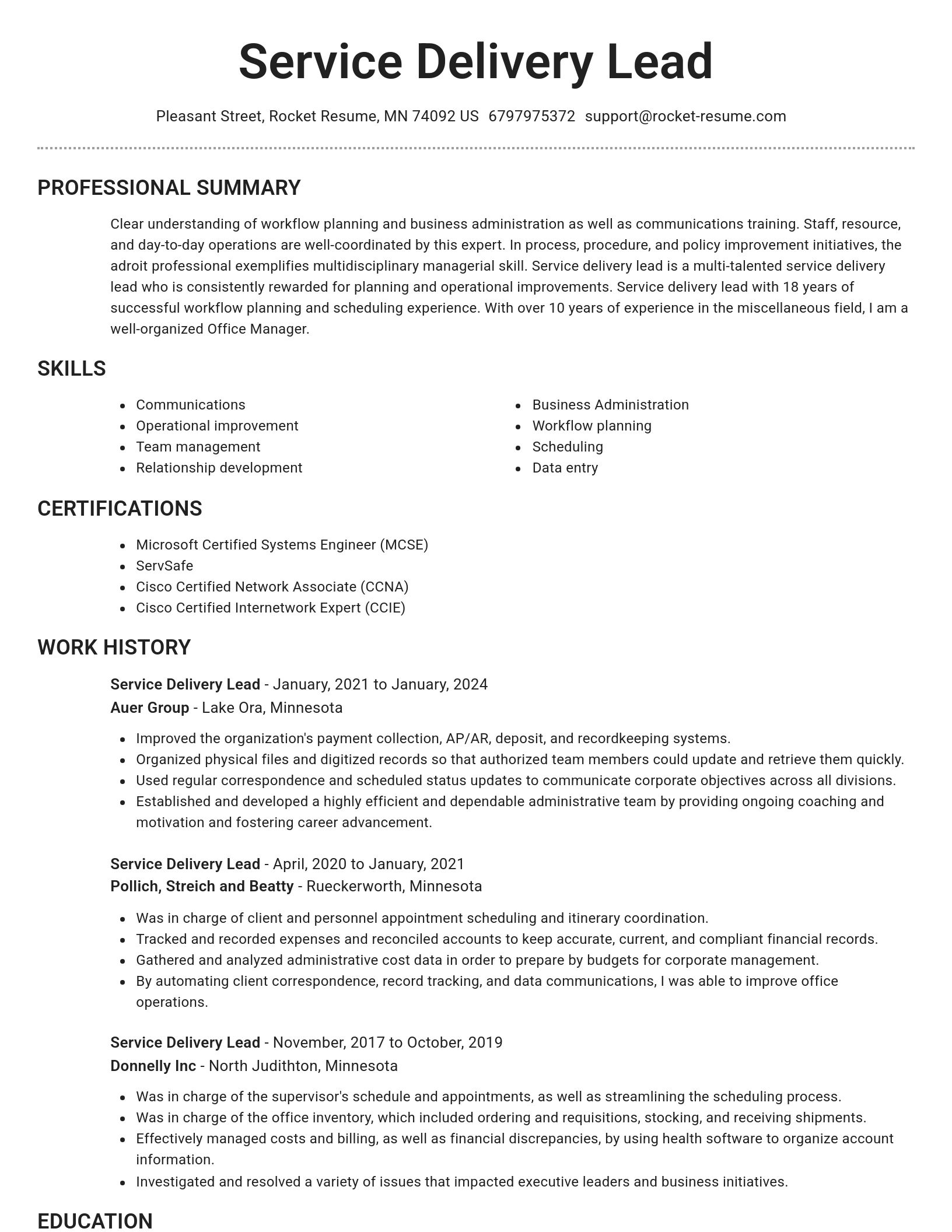 Brilliant resume template