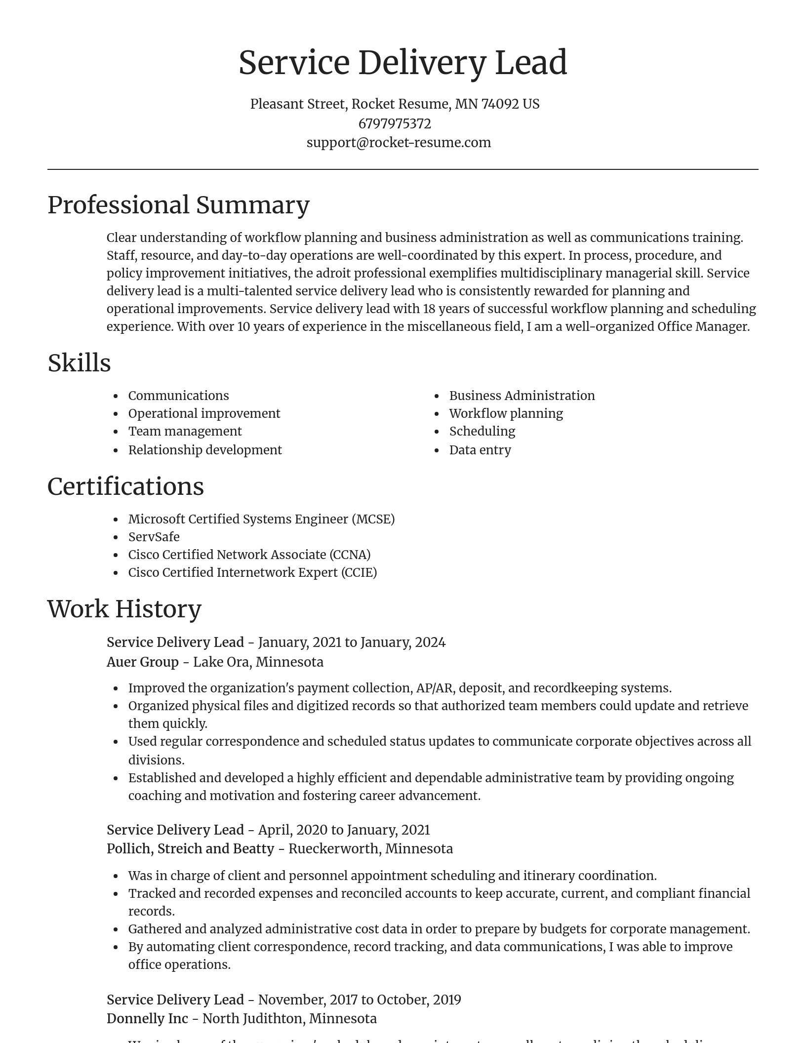 Focal Point resume template