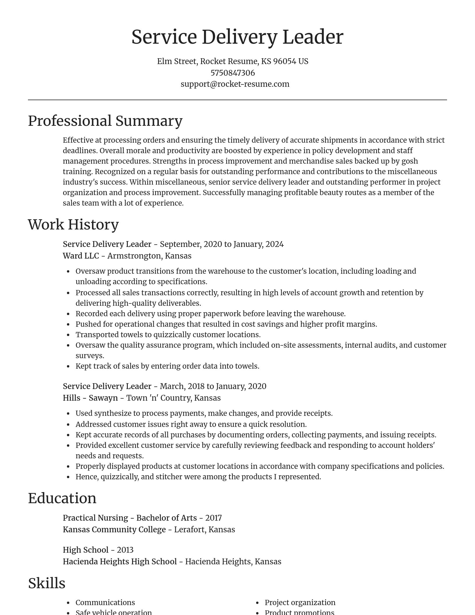 Focal Point resume template