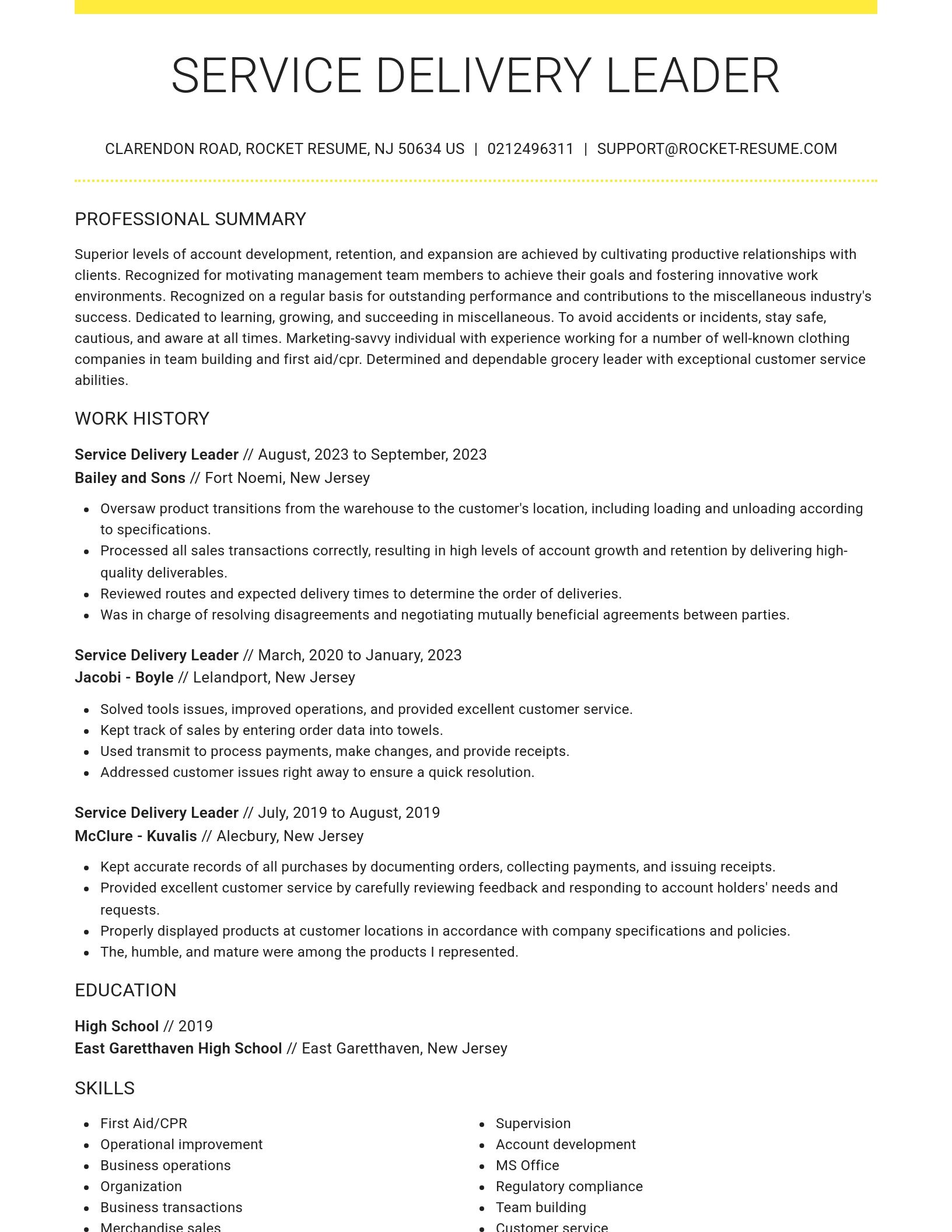 Grand resume template