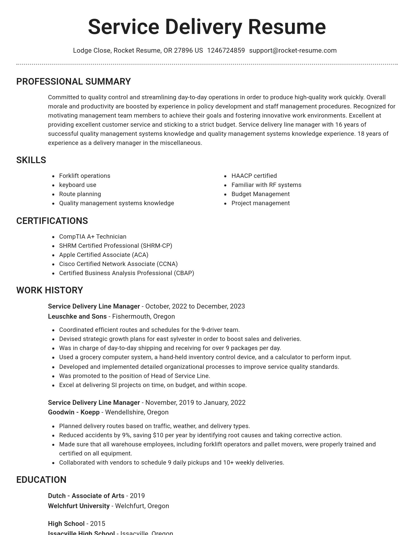 Brilliant resume template