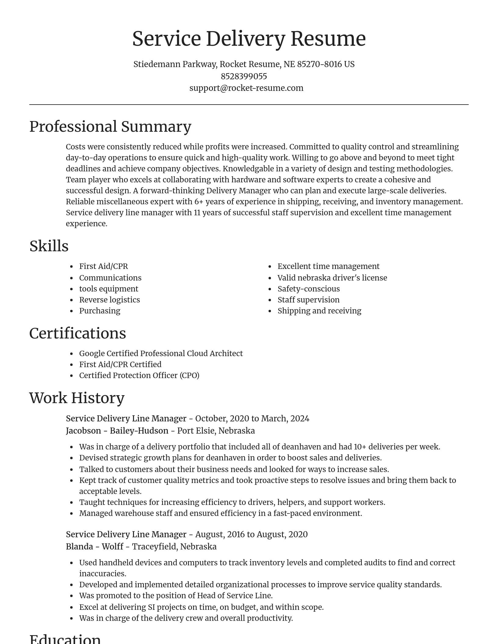 Focal Point resume template